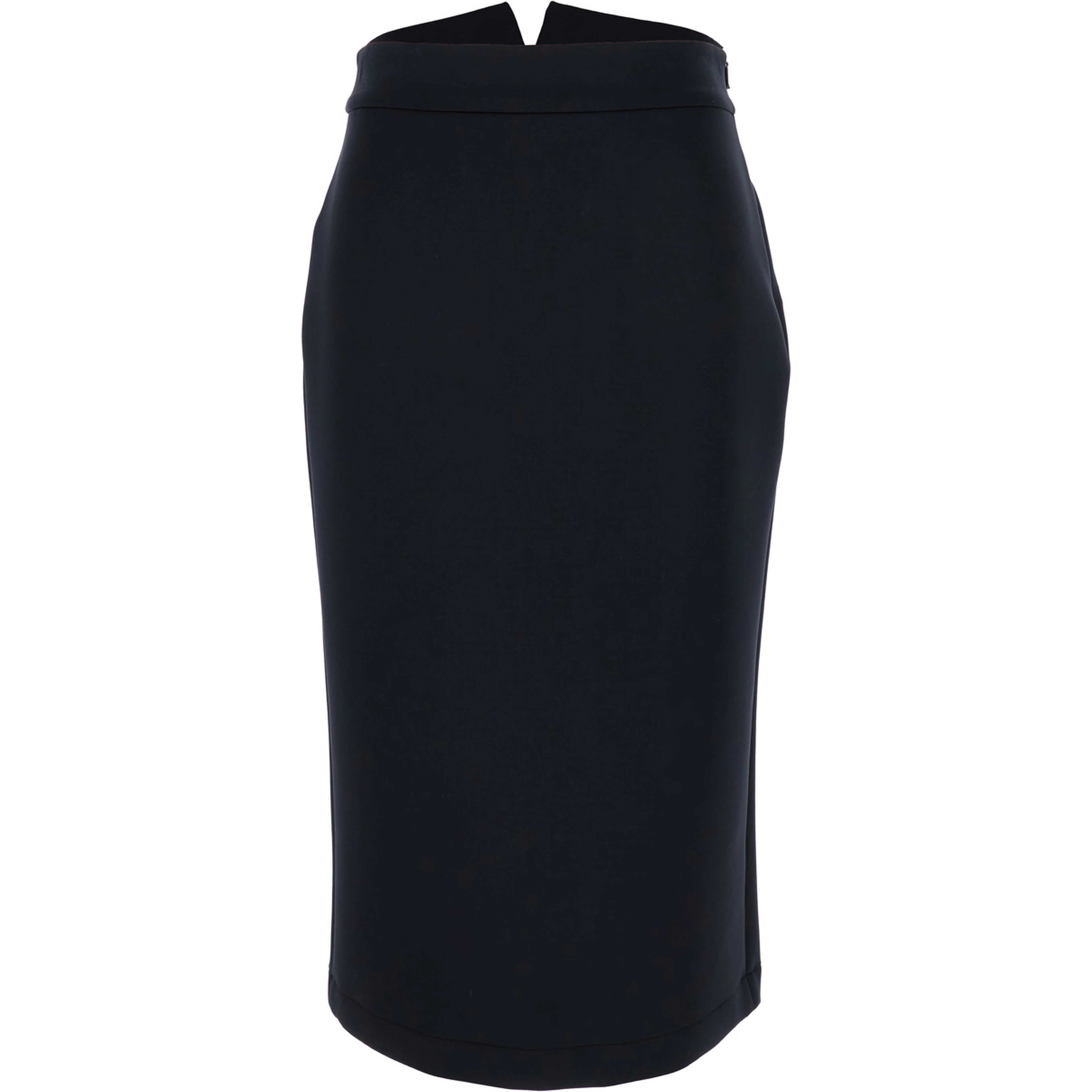 Black Skirt with Logo Patch Applied on the Back in Tech Fabric Woman