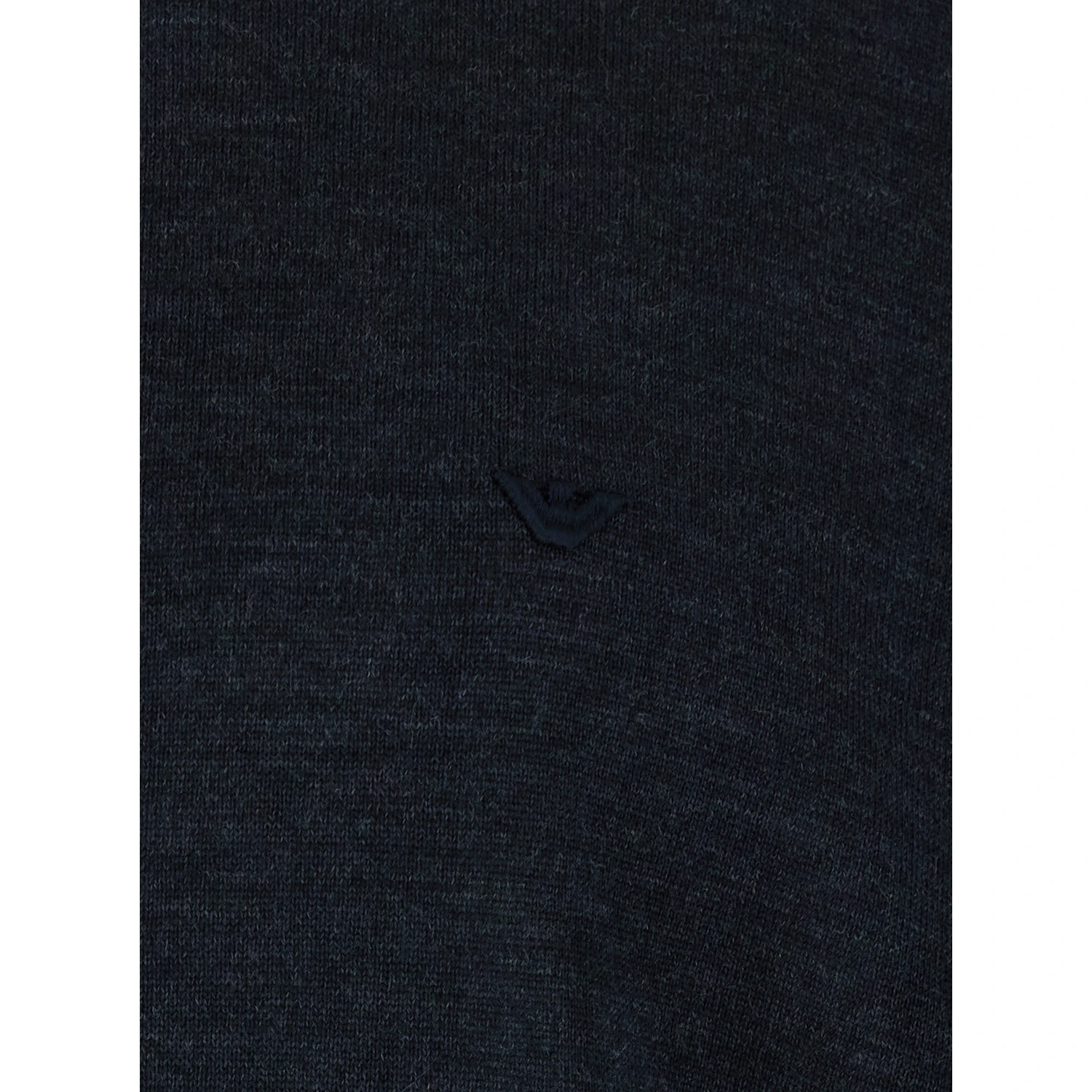 Dark Grey Crewneck Sweater with Stripe Detail on the Sleeve in Wool Man