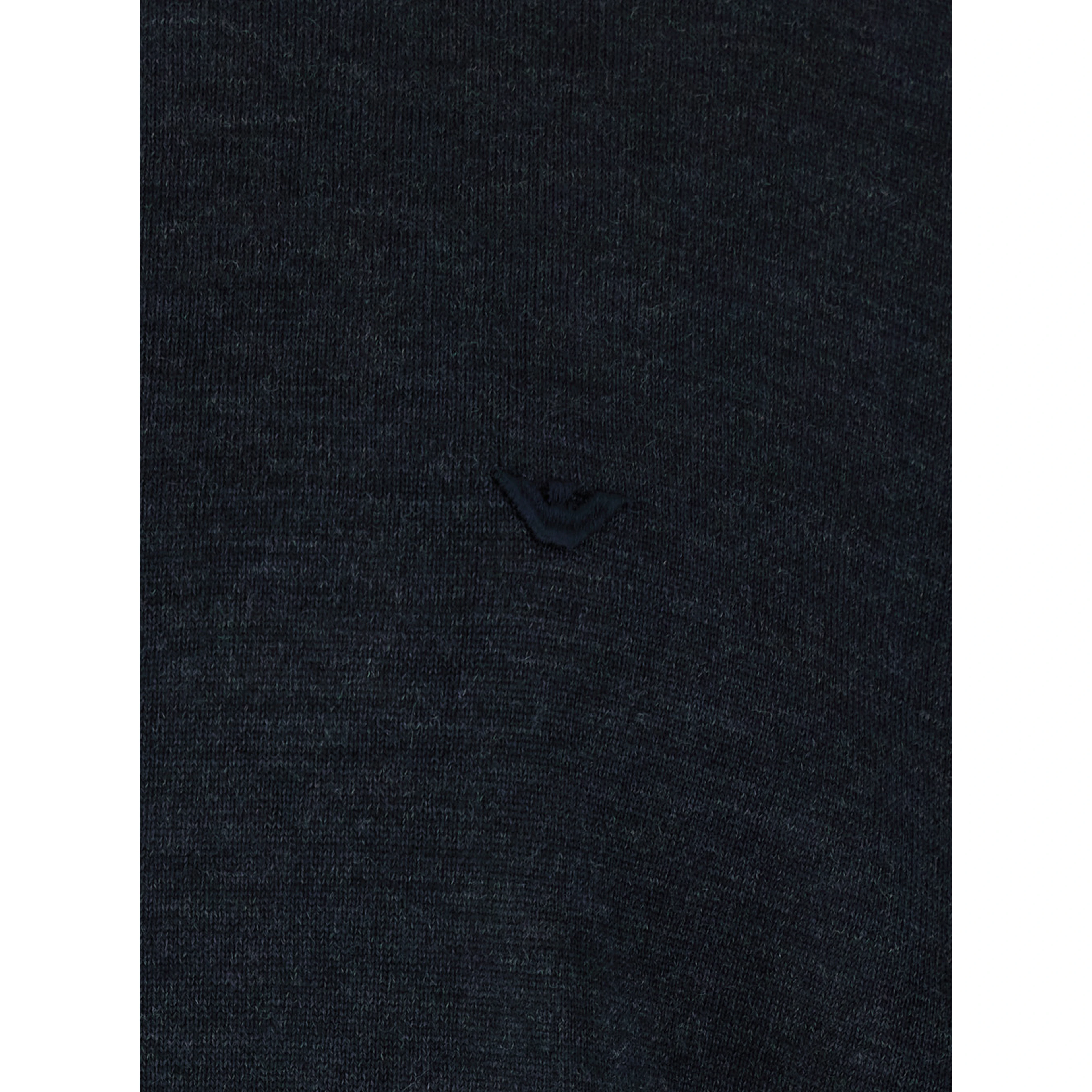 Dark Grey Crewneck Sweater with Stripe Detail on the Sleeve in Wool Man