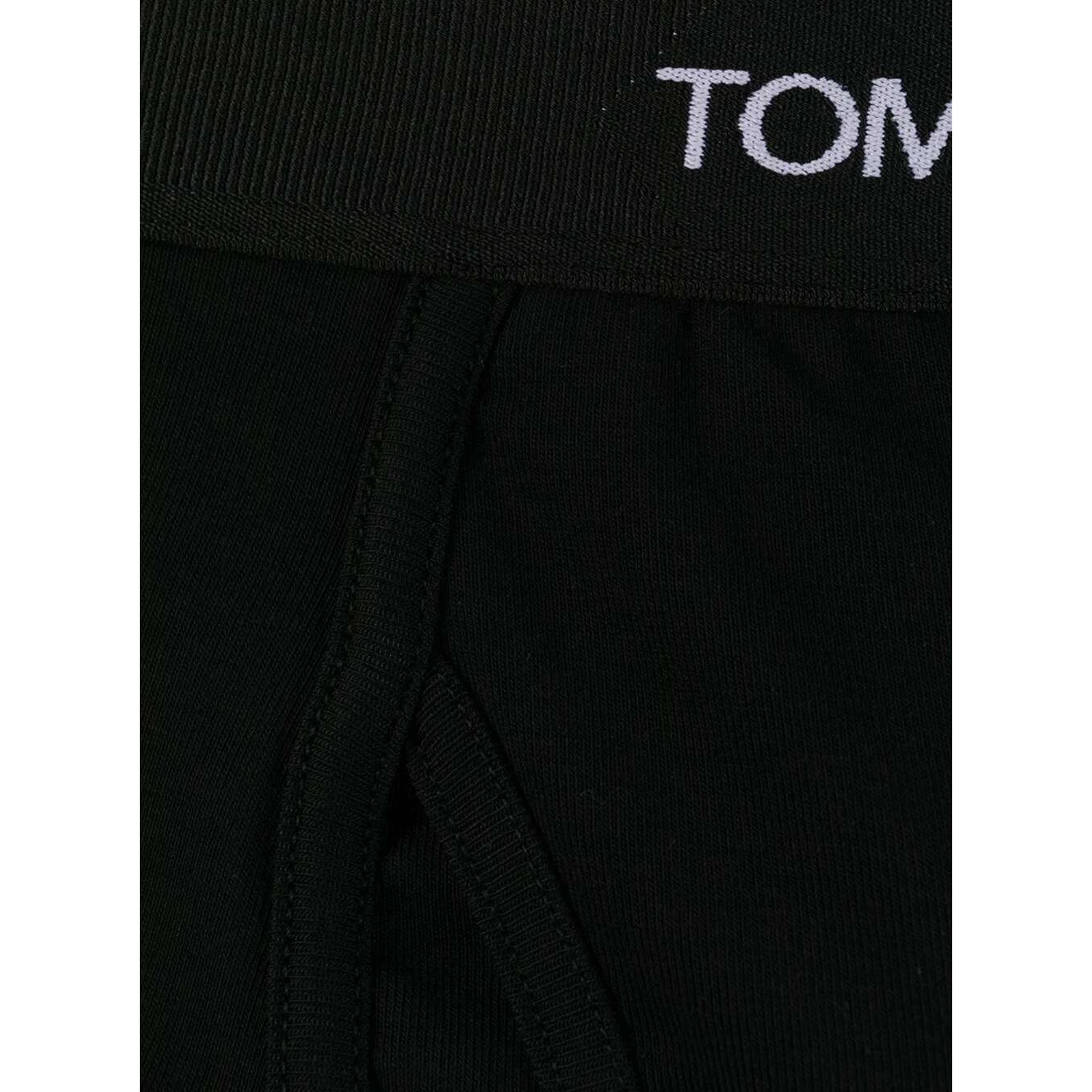 Black Cotton Boxer with Logo
