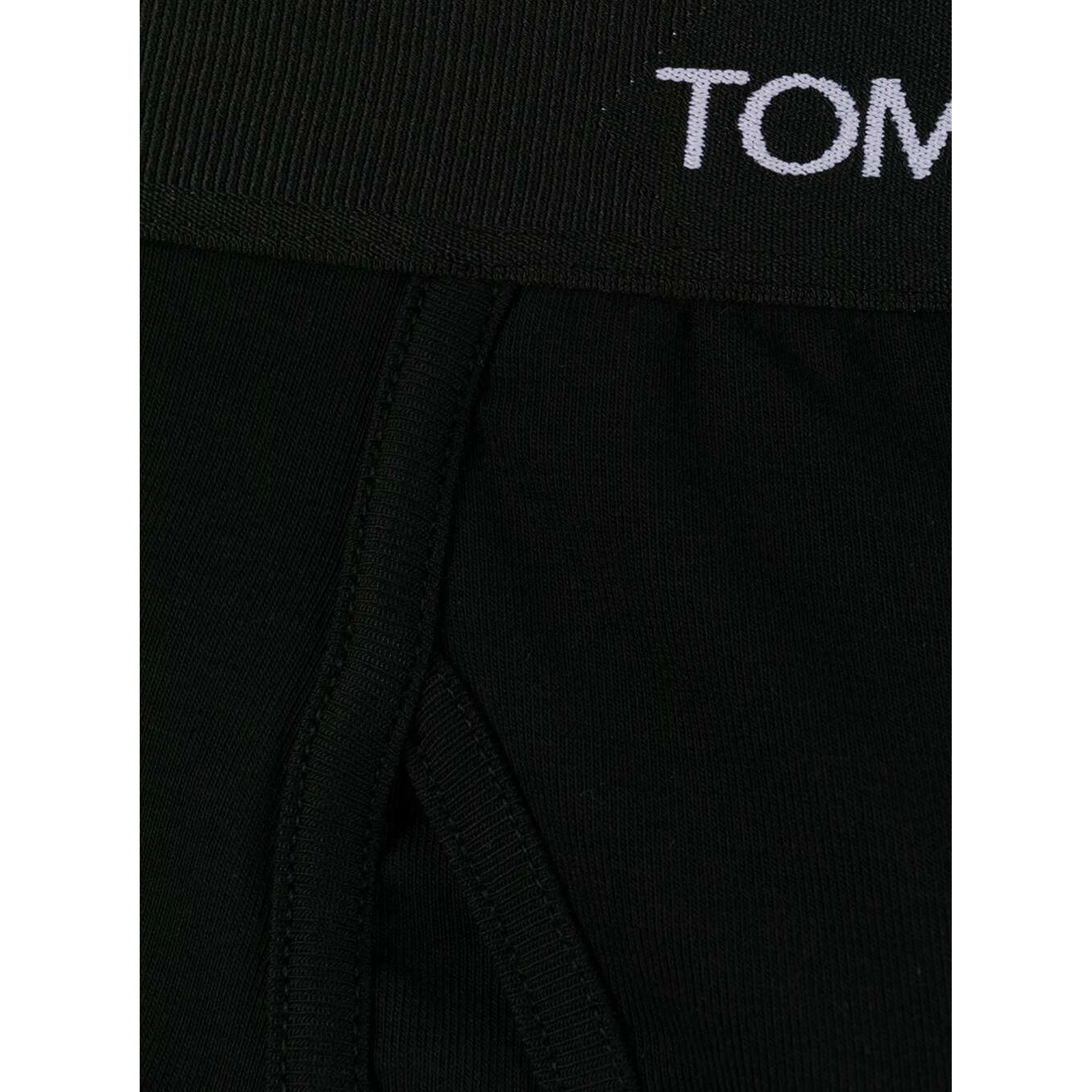 Black Cotton Boxer with Logo