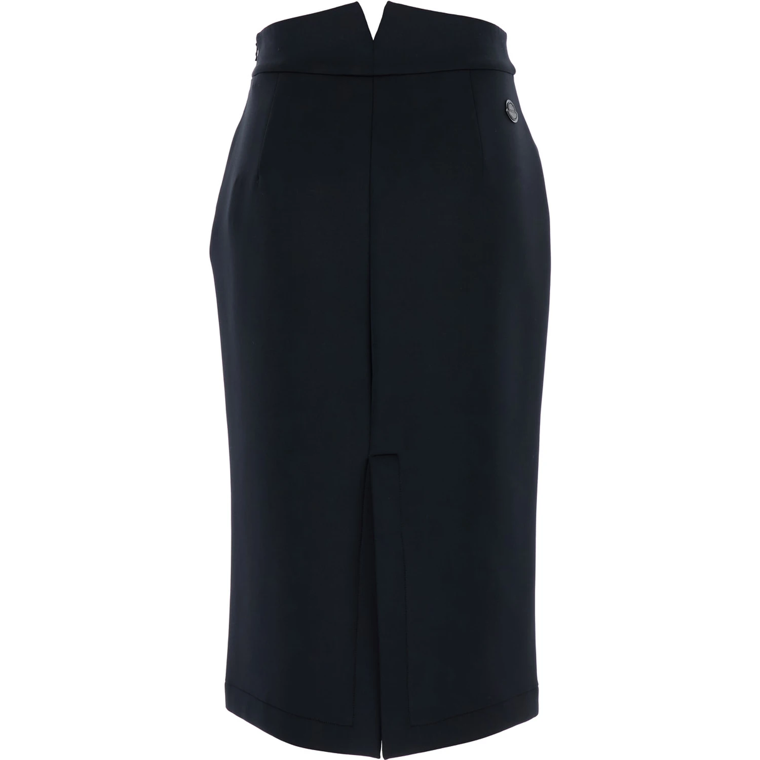 Black Skirt with Logo Patch Applied on the Back in Tech Fabric Woman