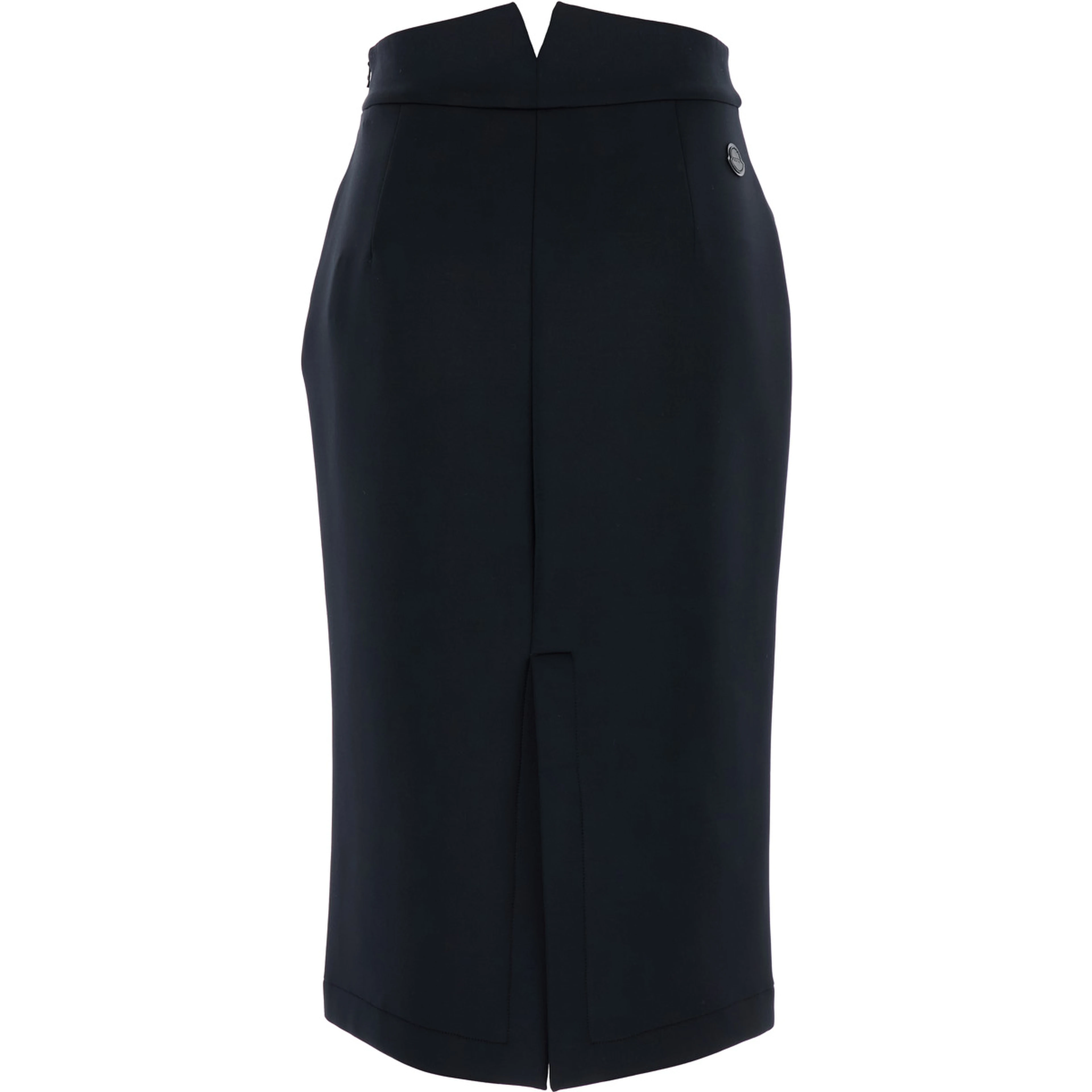 Black Skirt with Logo Patch Applied on the Back in Tech Fabric Woman