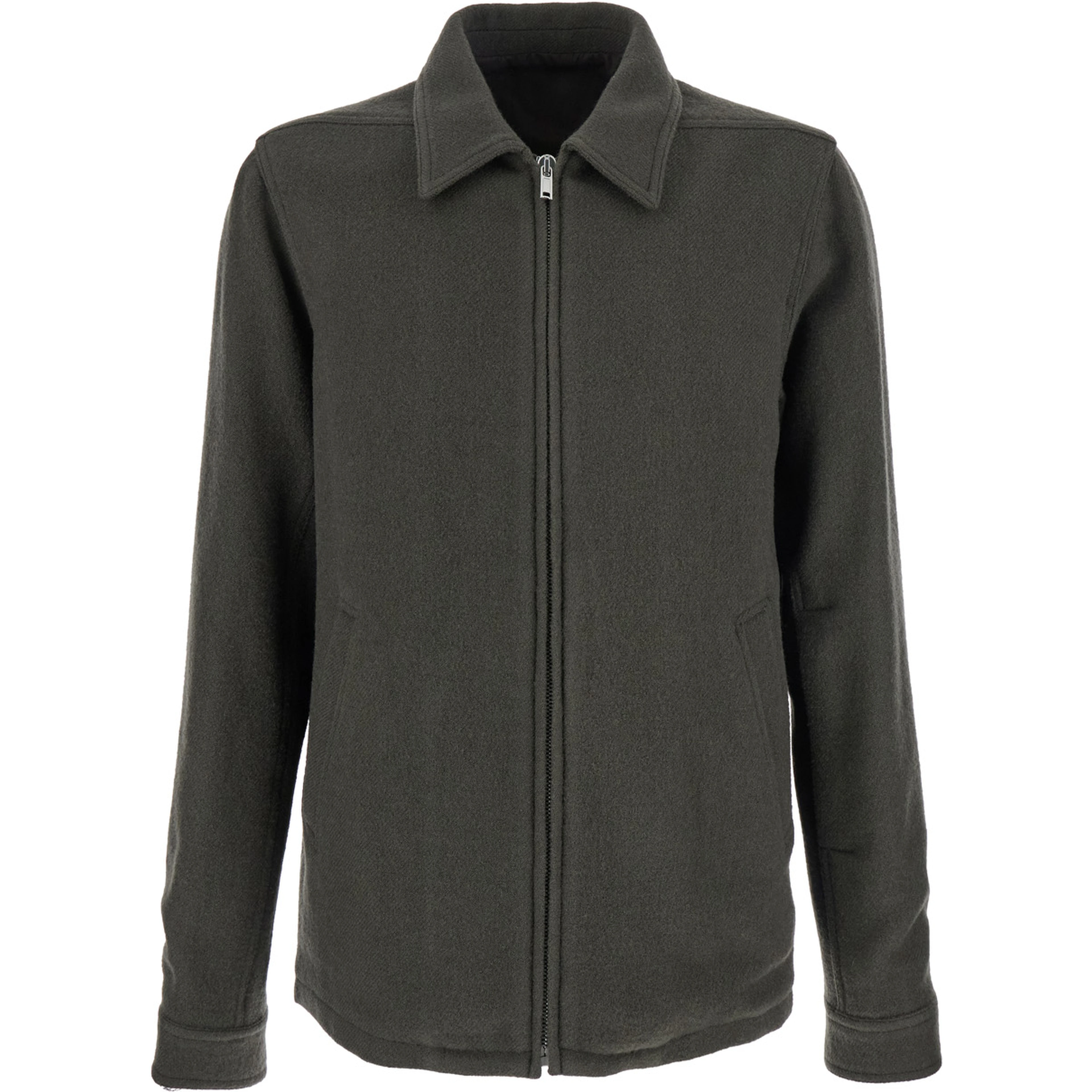 Brad Green Jacket with Classic Collar in Wool Man