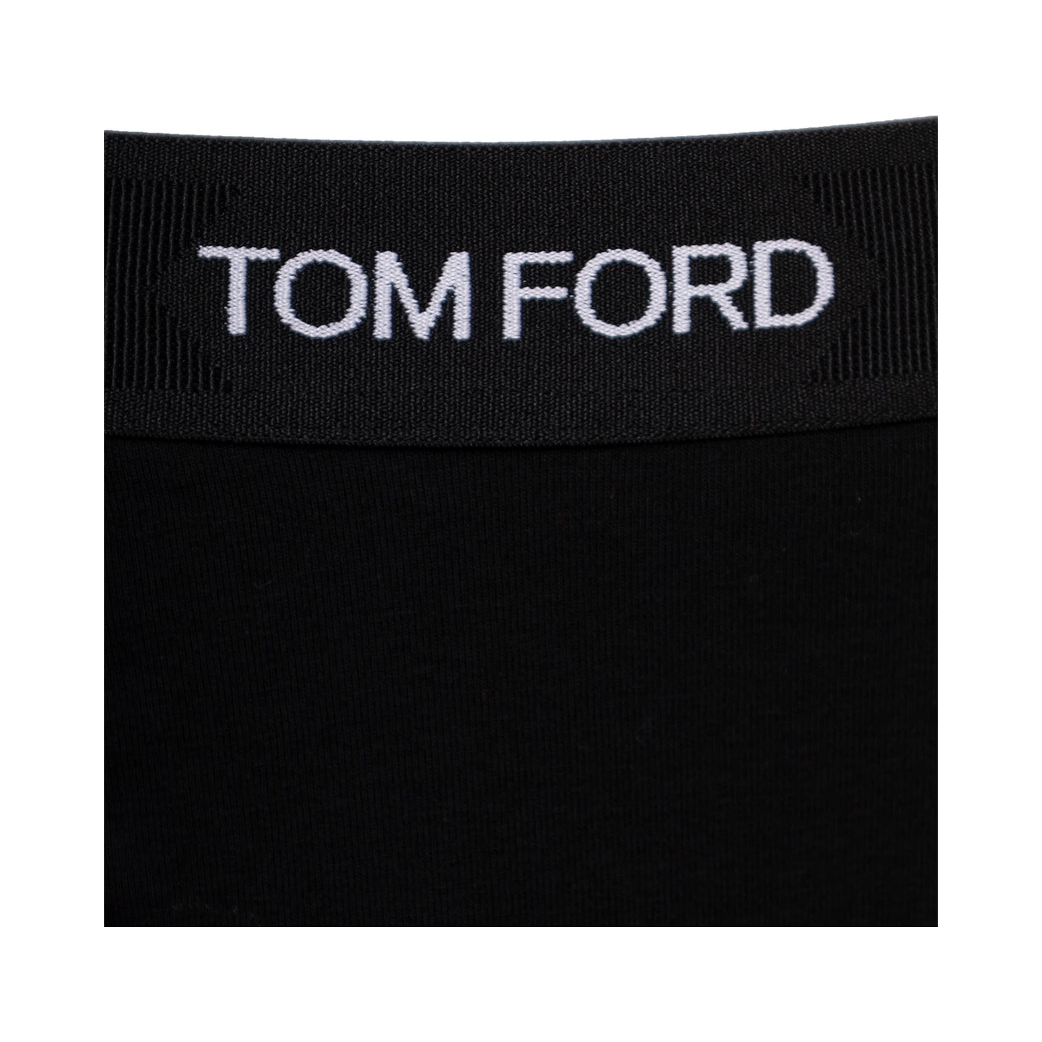 Black Cotton Boxer with Logo