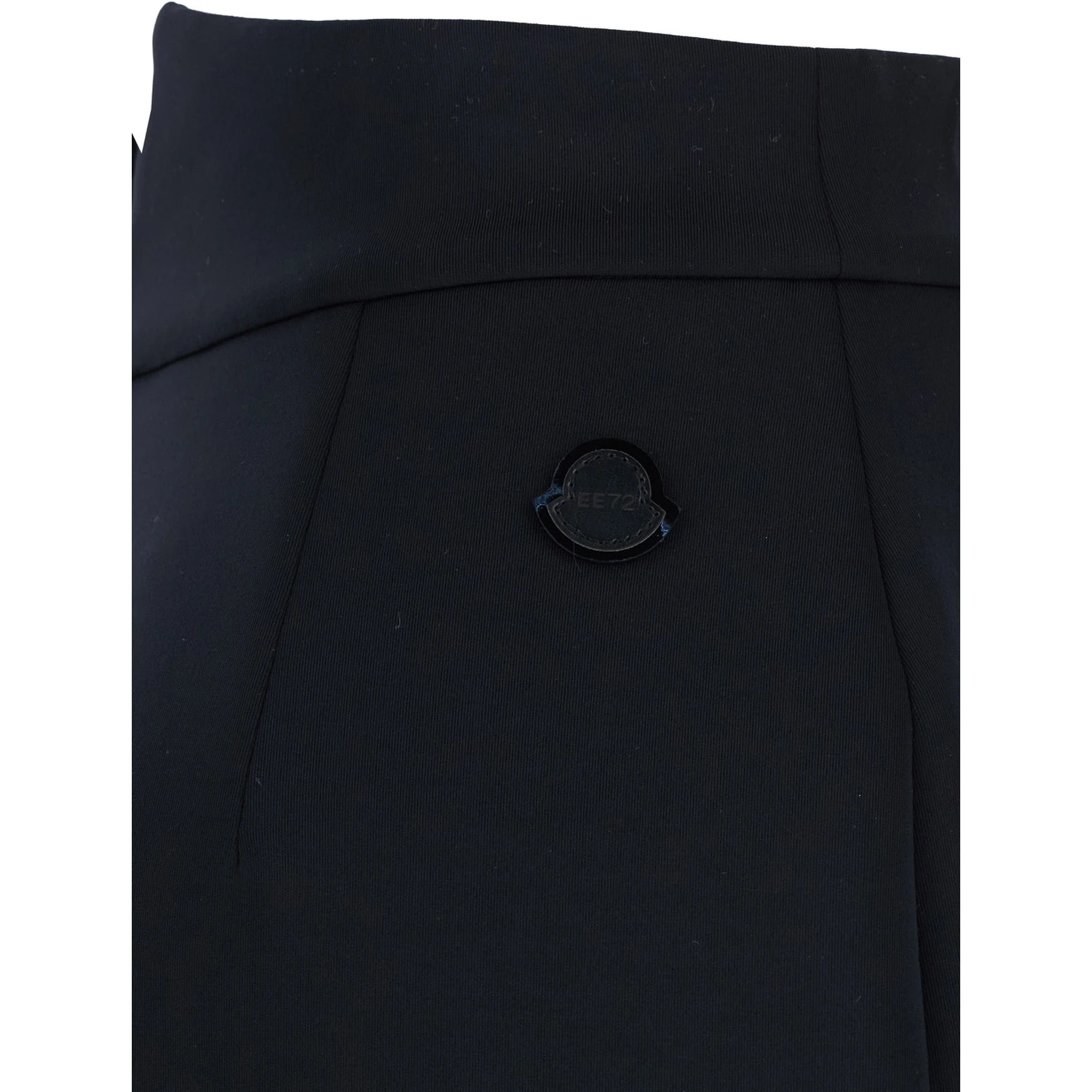 Black Skirt with Logo Patch Applied on the Back in Tech Fabric Woman