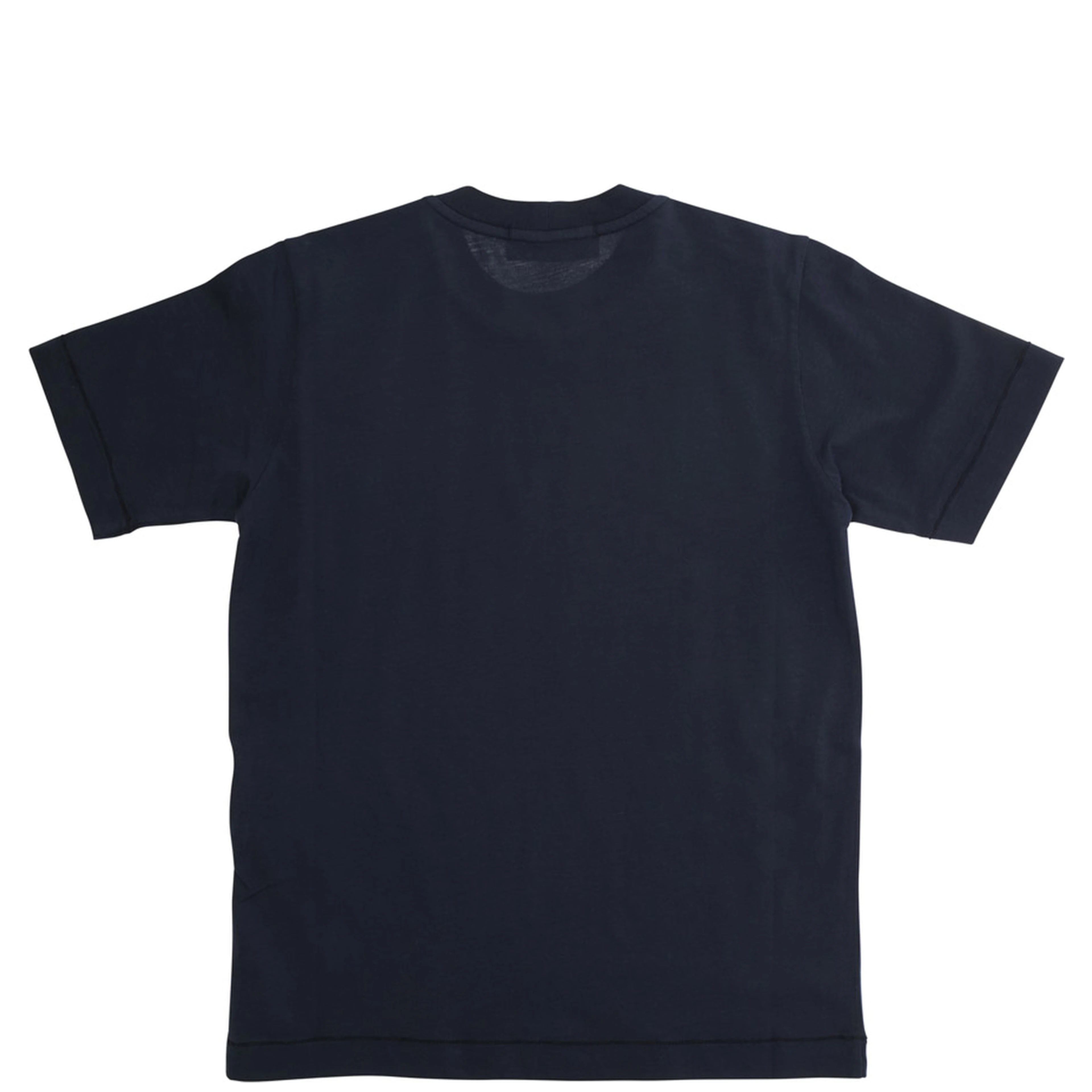 Blue T-Shirt with Round Neck and Logo Patch on the Front in Cotton Boy