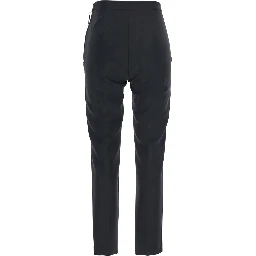 Black Trousers with Flap Pockets in Fabric Woman