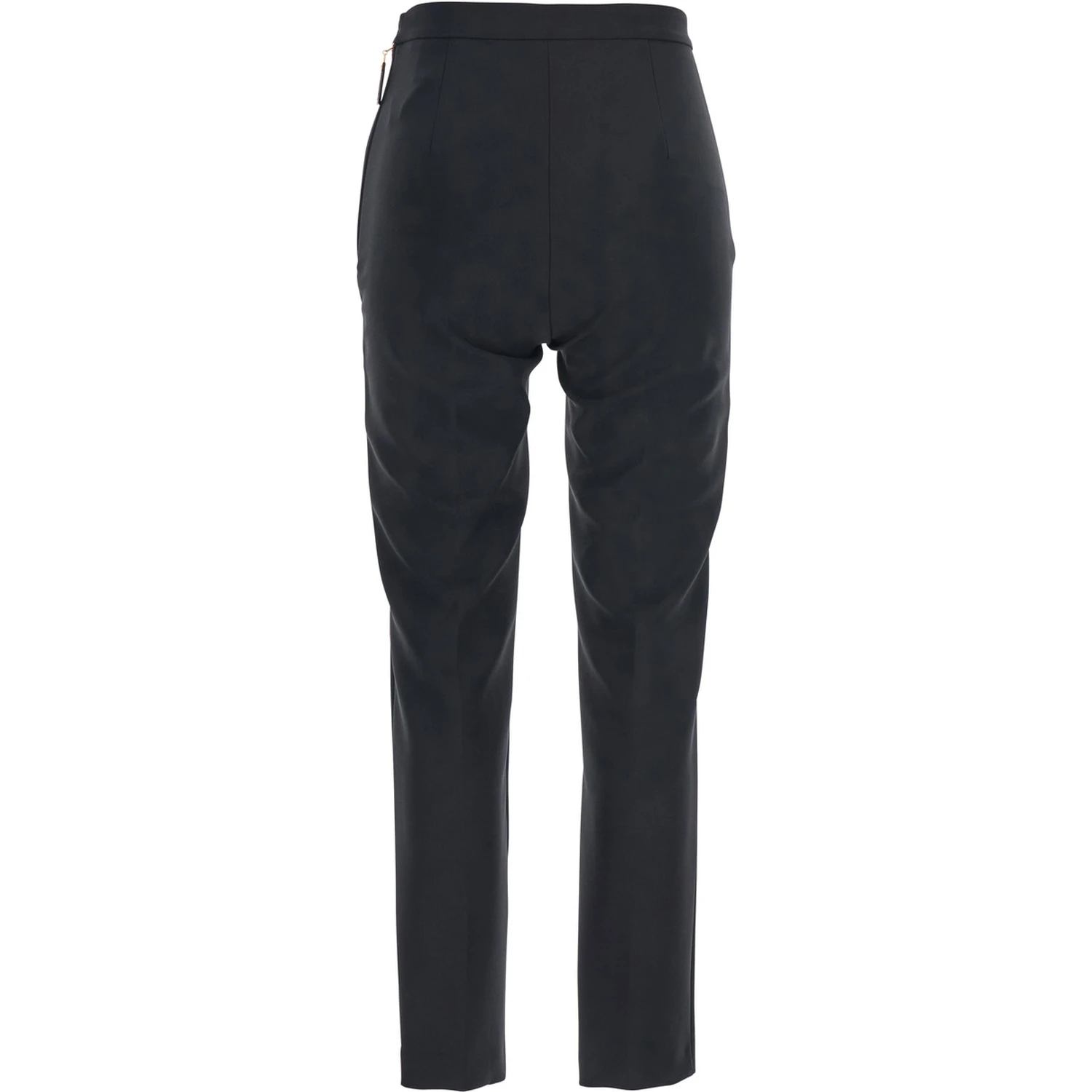 Black Trousers with Flap Pockets in Fabric Woman