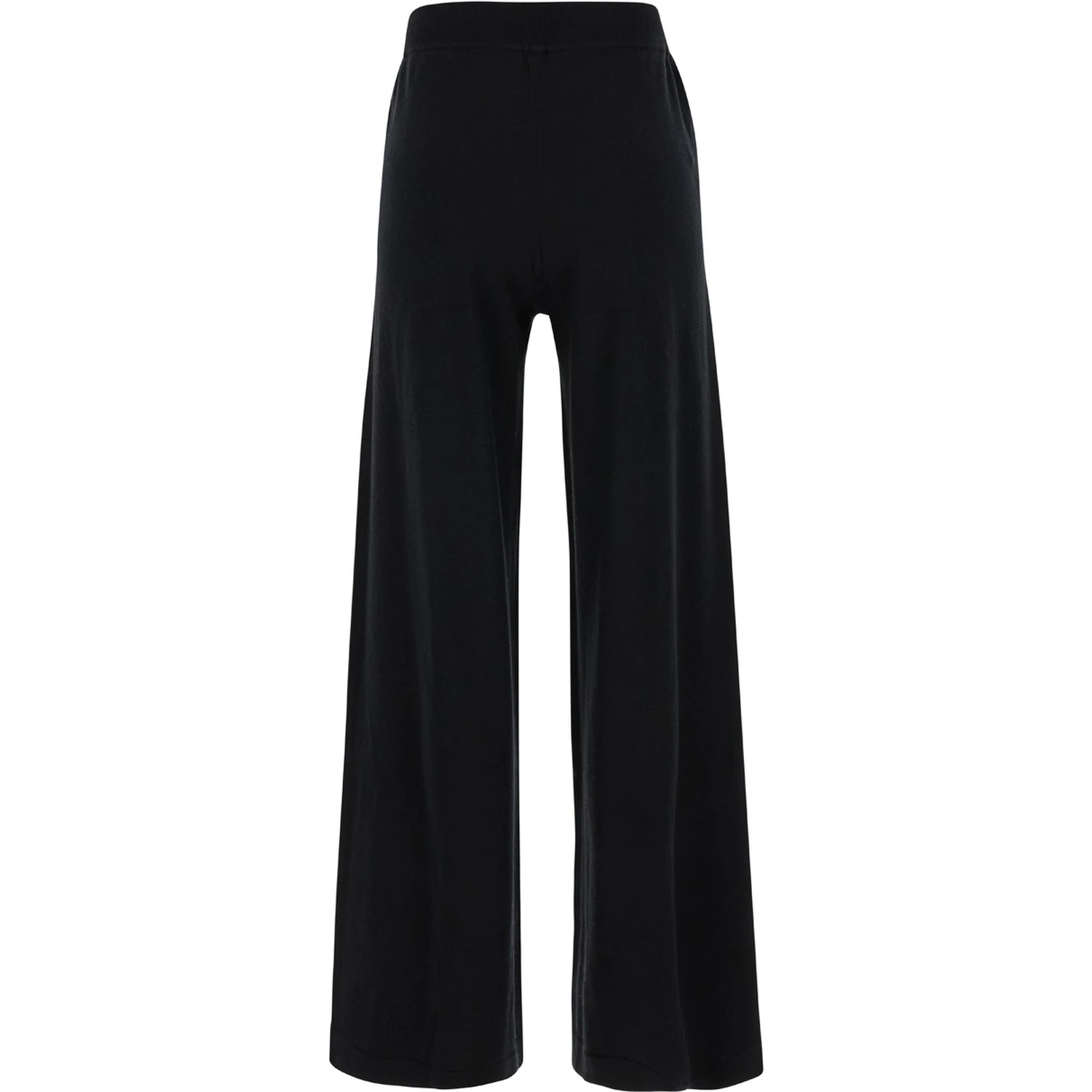 Black Relaxed Pants with Drawstring in Fabric Woman