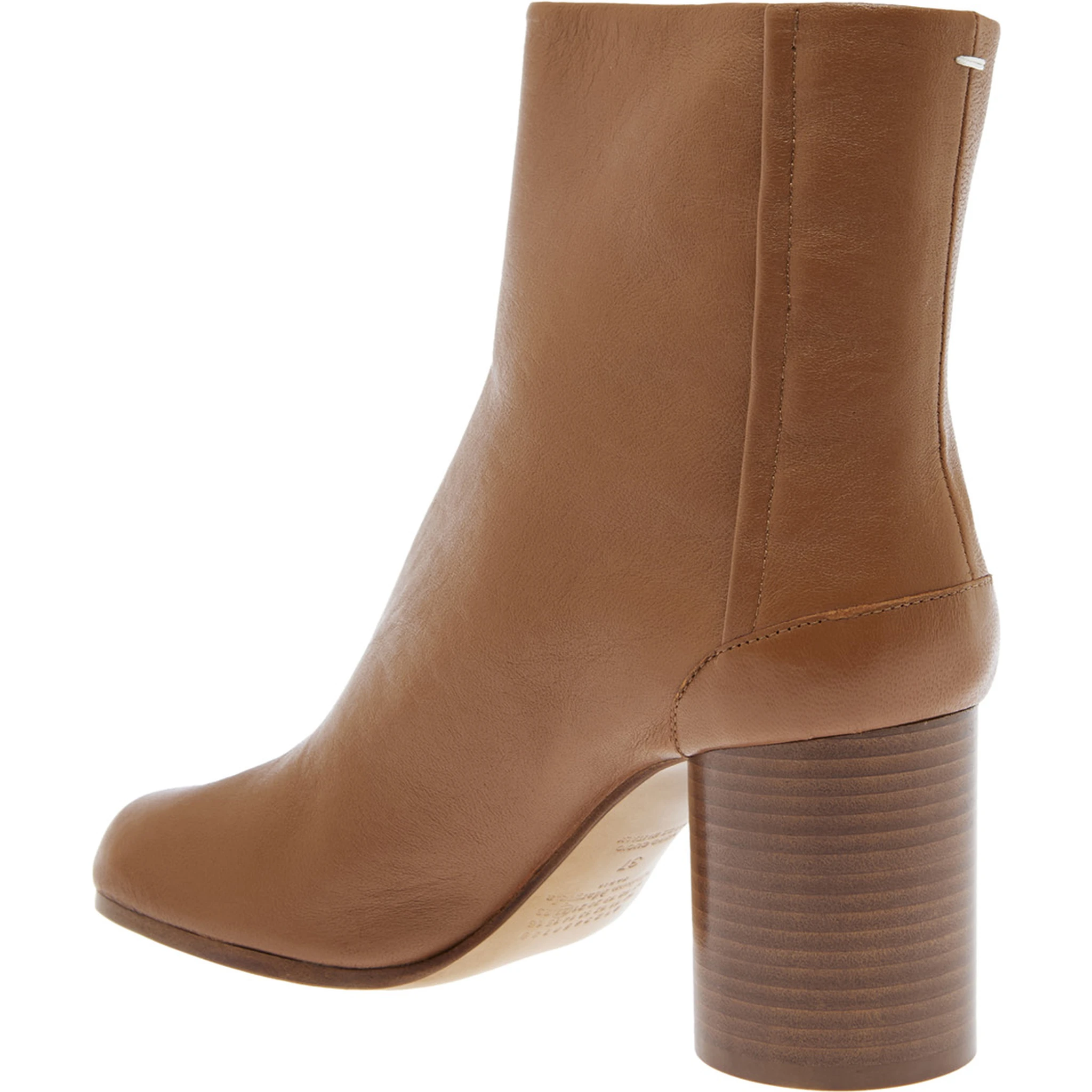 Tabi Brown High Heel Ankle Boots in Leather Woman