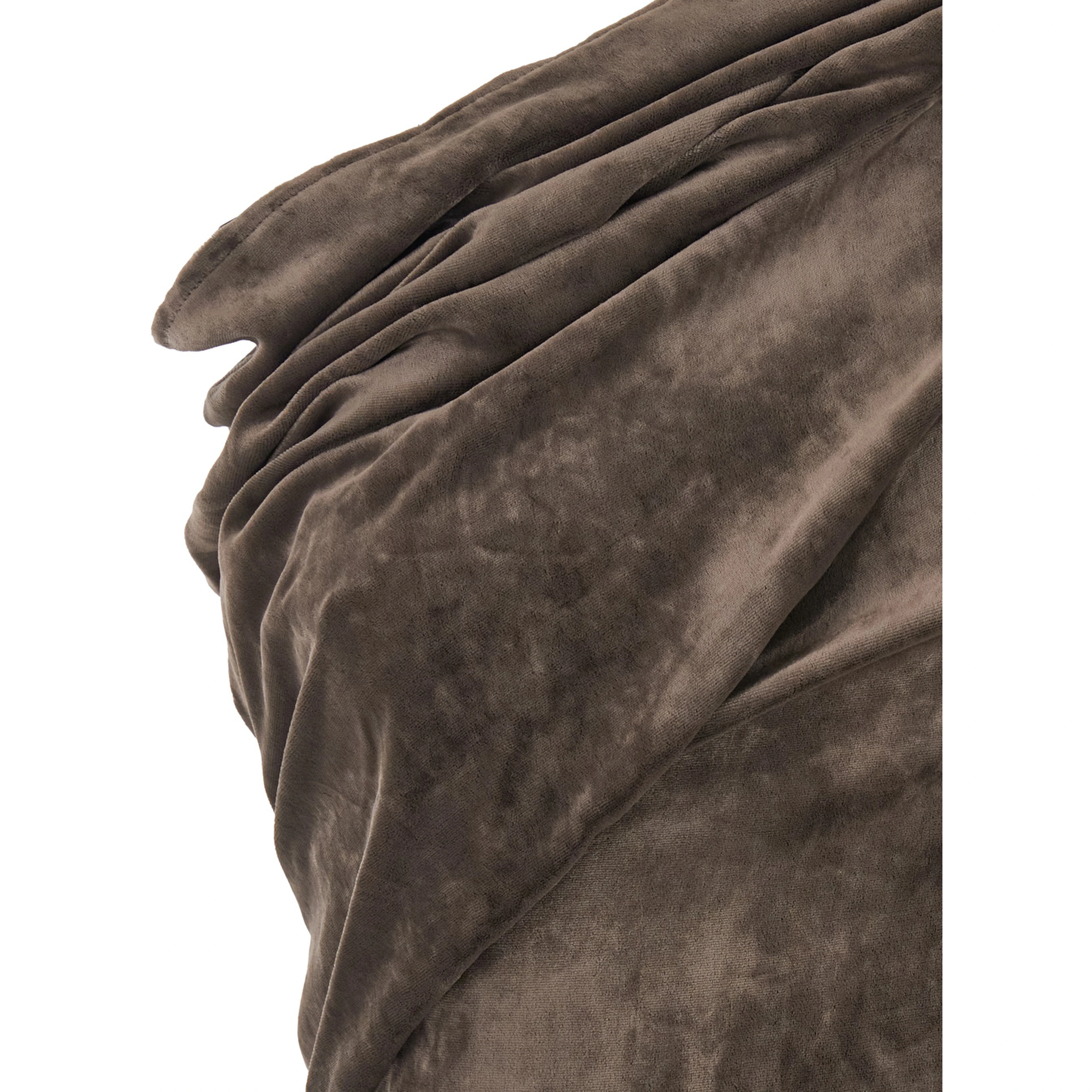 Athena Arrowhead Brown Asymmetric Long Dress with Ruched Neckline and Side Single Slit in Viscose Blend Woman