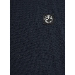 Blue T-Shirt with Round Neck and Logo Patch on the Front in Cotton Boy