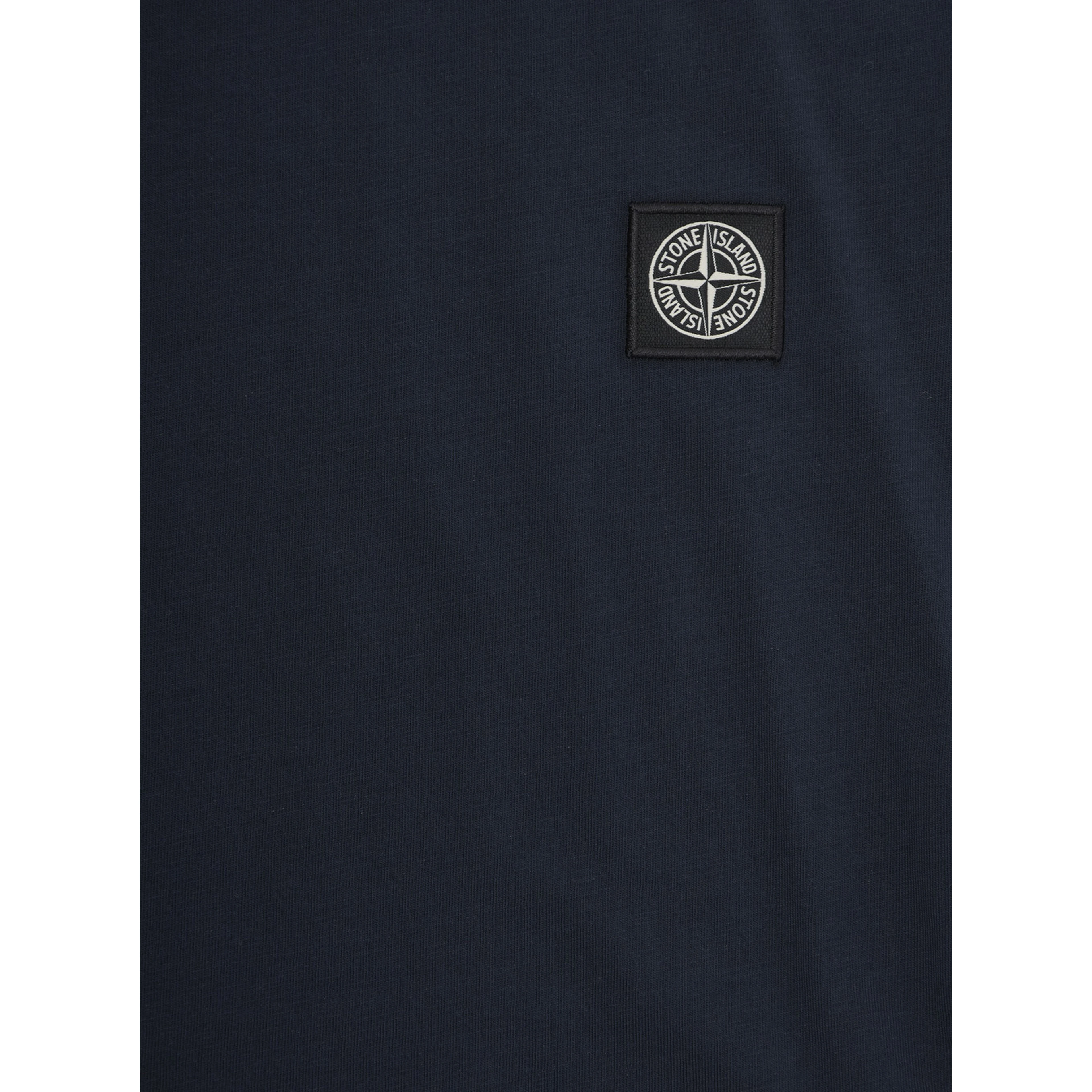 Blue T-Shirt with Round Neck and Logo Patch on the Front in Cotton Boy