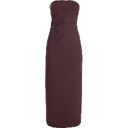 Bordeaux Bustier Dress in Tech Fabric Woman