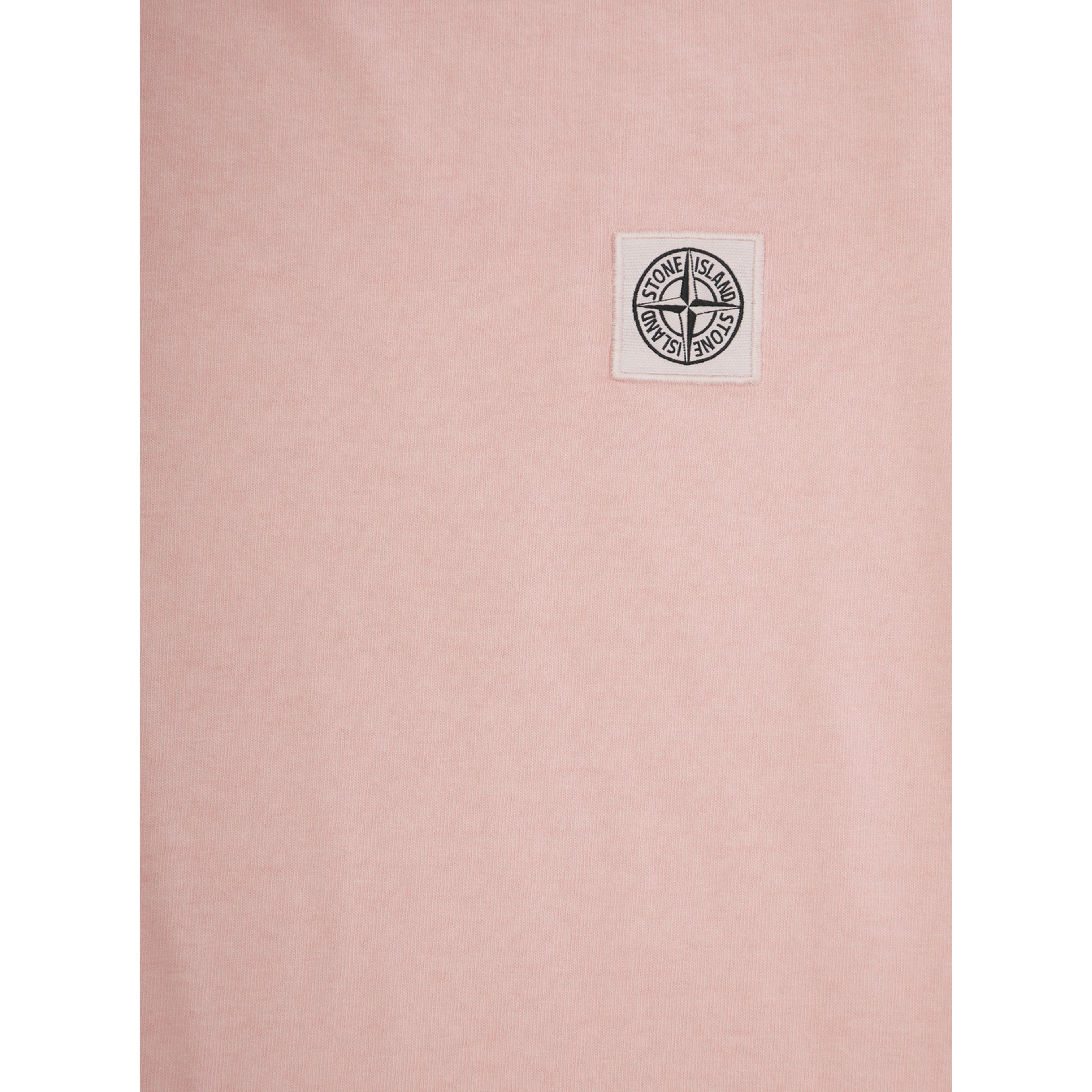 Pink T-Shirt with Round Neck and Logo Patch on the Front in Cotton Boy