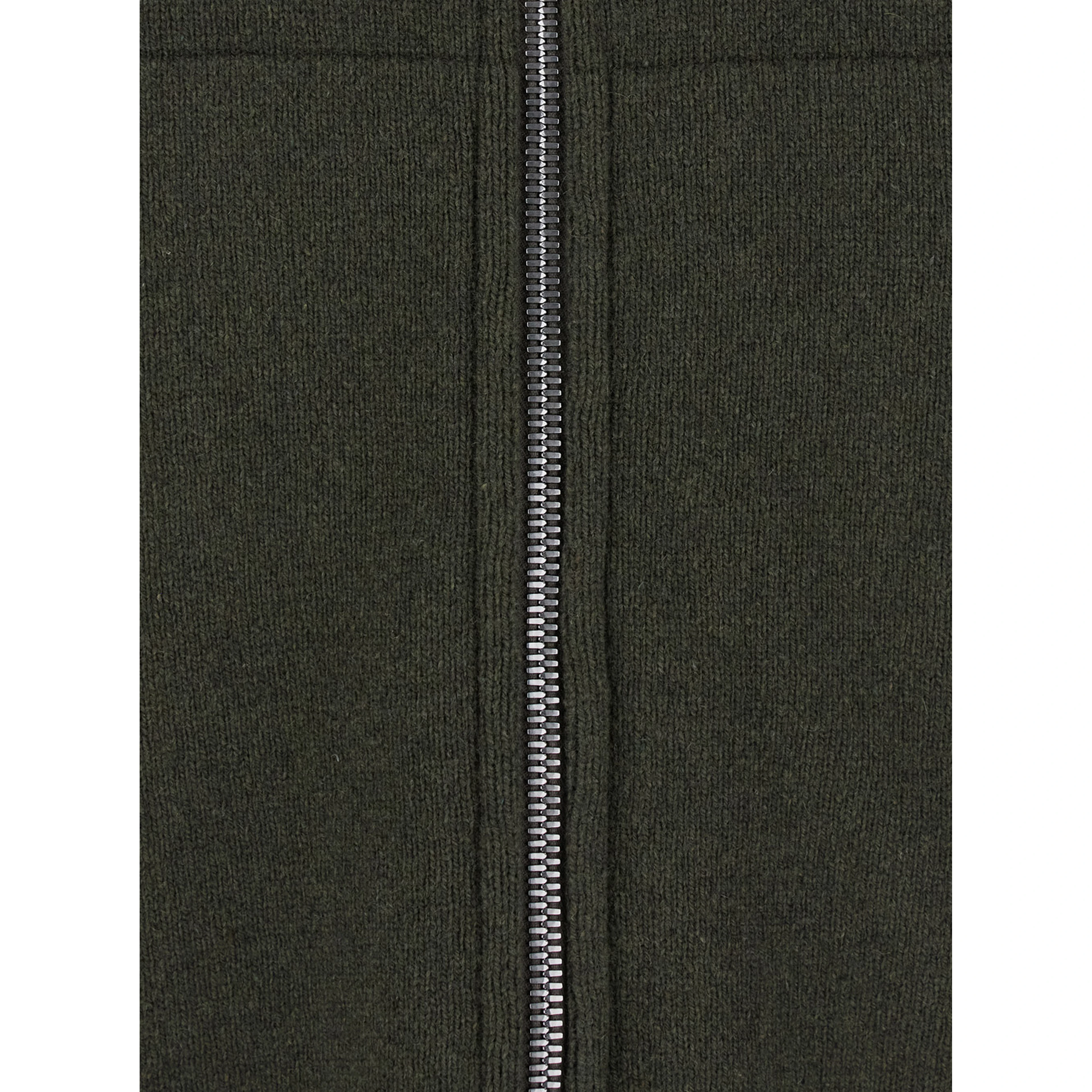 Green Sweatshirt with Contrasting Drawstring Hood in Cashmere and Wool Man