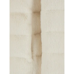 White Quilted Down Jacket with Front Zip Closure in Ecofur Woman