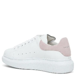 Alexander Mcqueen Womans Oversize White and Pink Leather Sneakers