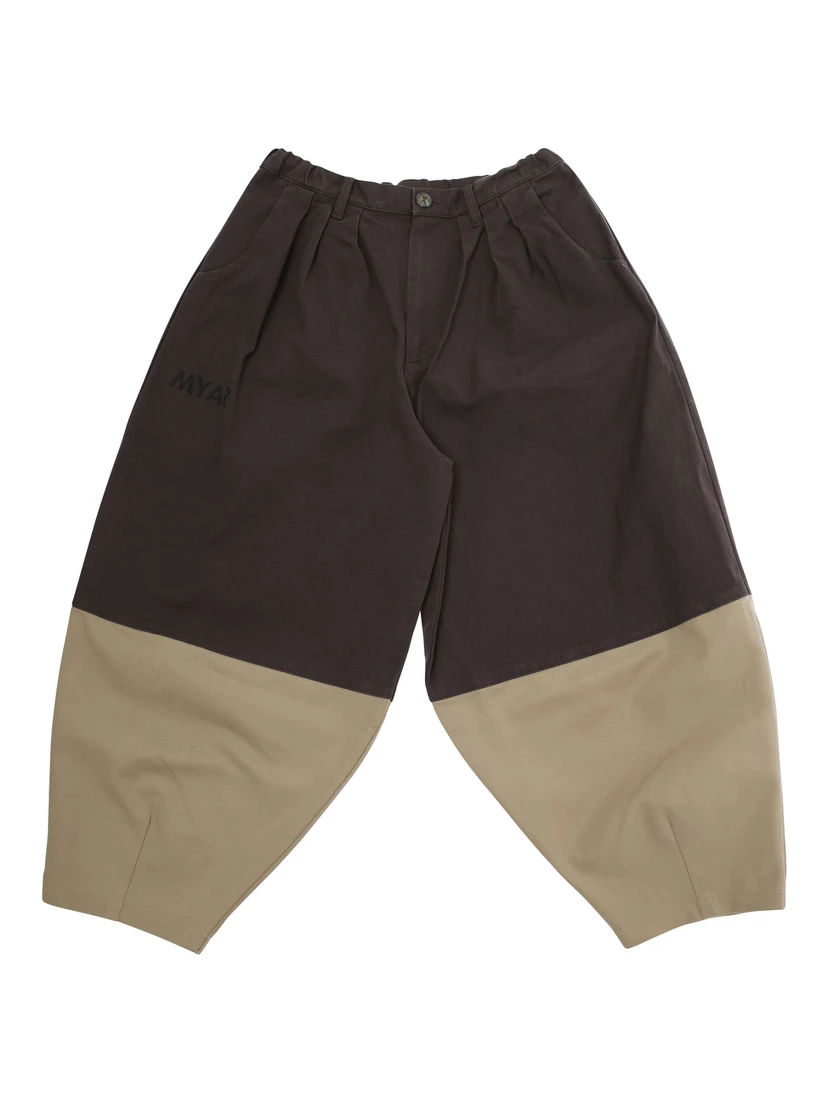 Multicolor Pants with Elastic Waist in Fabric Boy