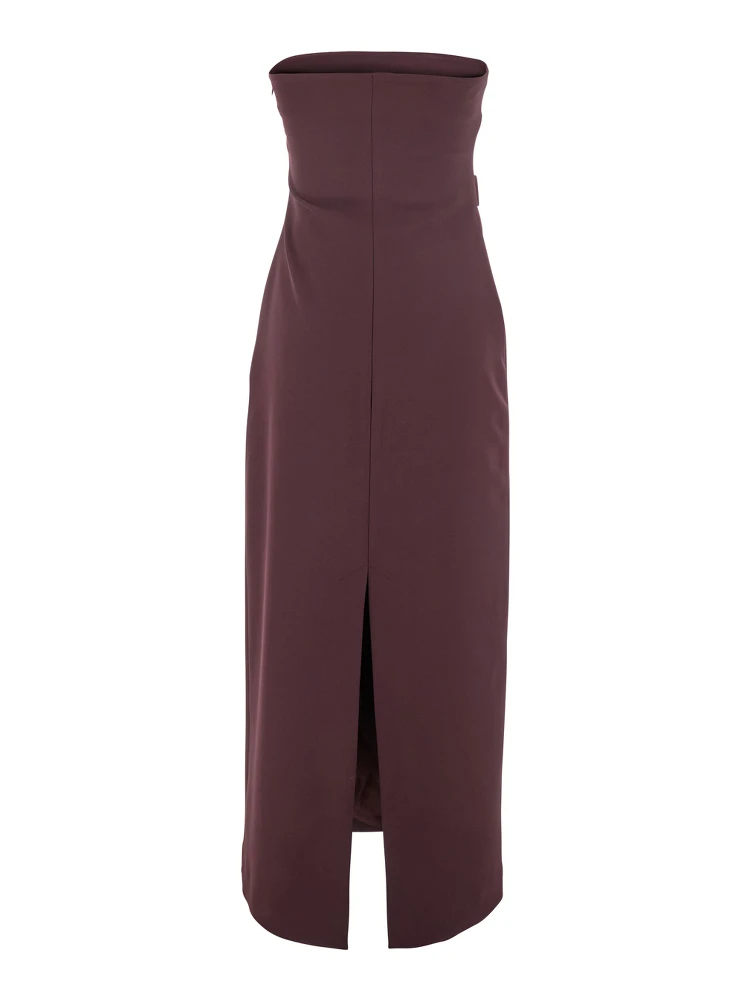 Bordeaux Bustier Dress in Tech Fabric Woman alternative