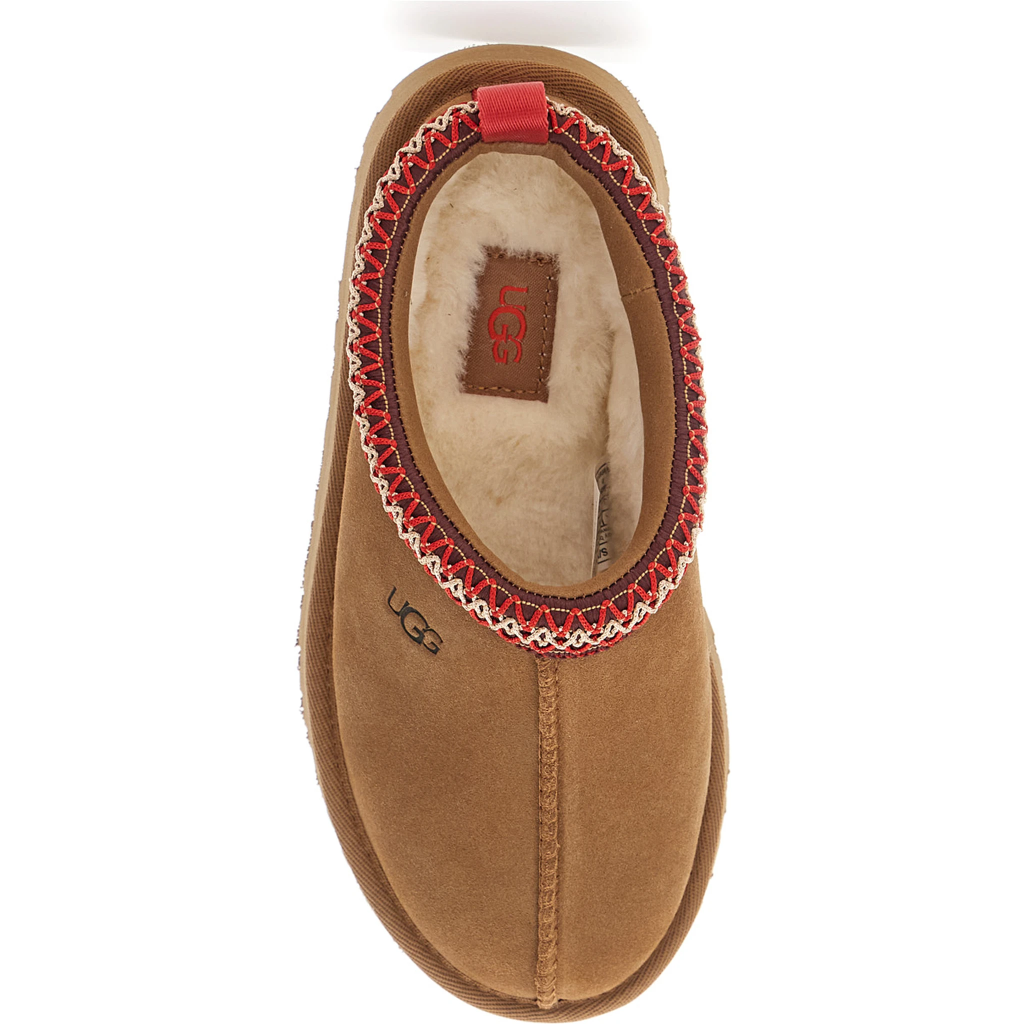 Tasman Beige Mules with Embossed Logo in Suede Girl