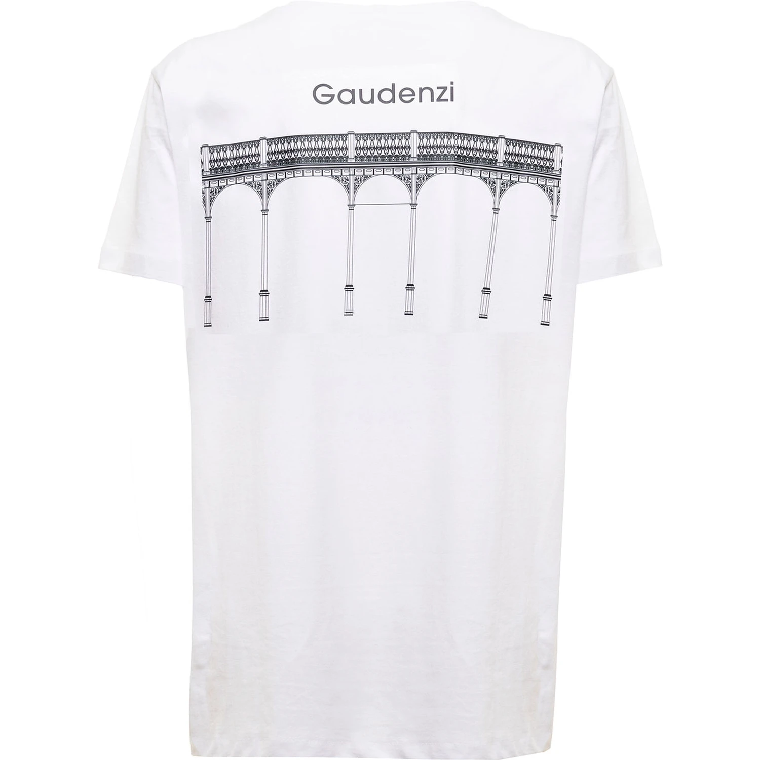 Gaudenzi Womans White Cotton T-shirt with Logo Print