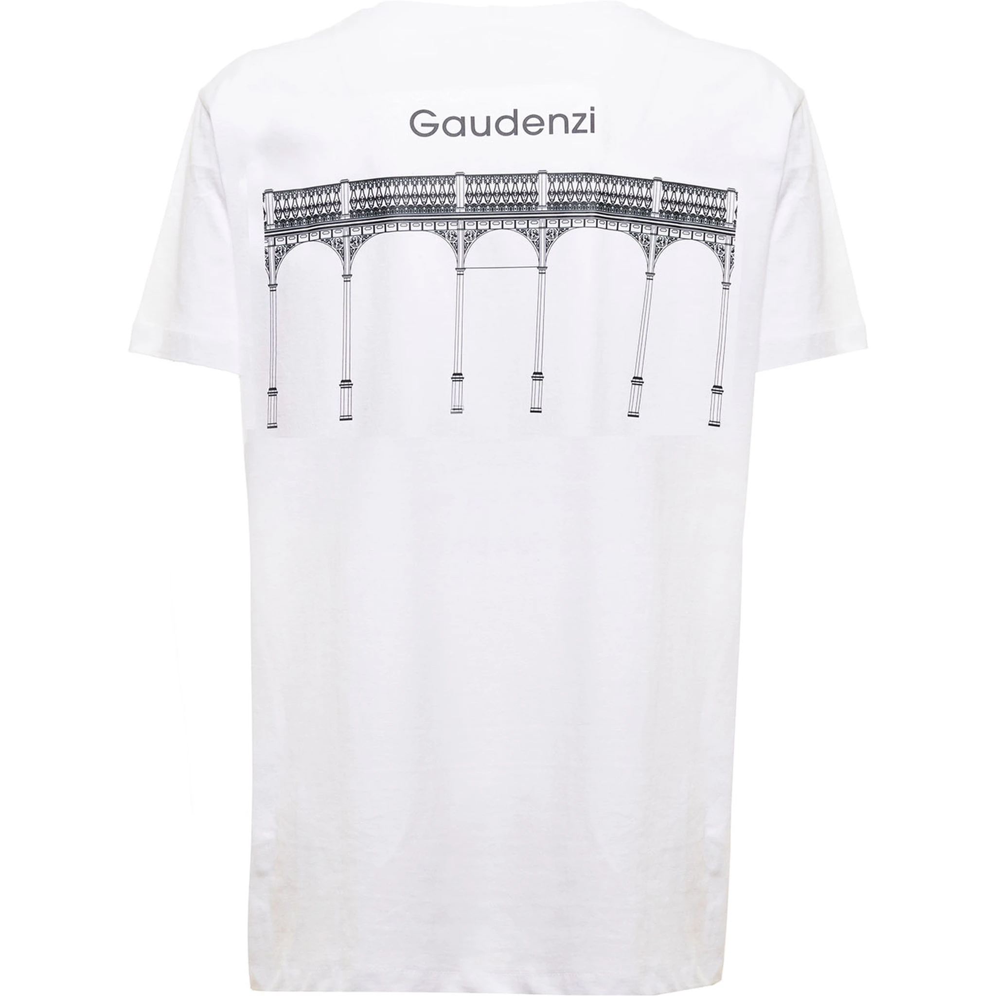 Gaudenzi Womans White Cotton T-shirt with  Logo Print