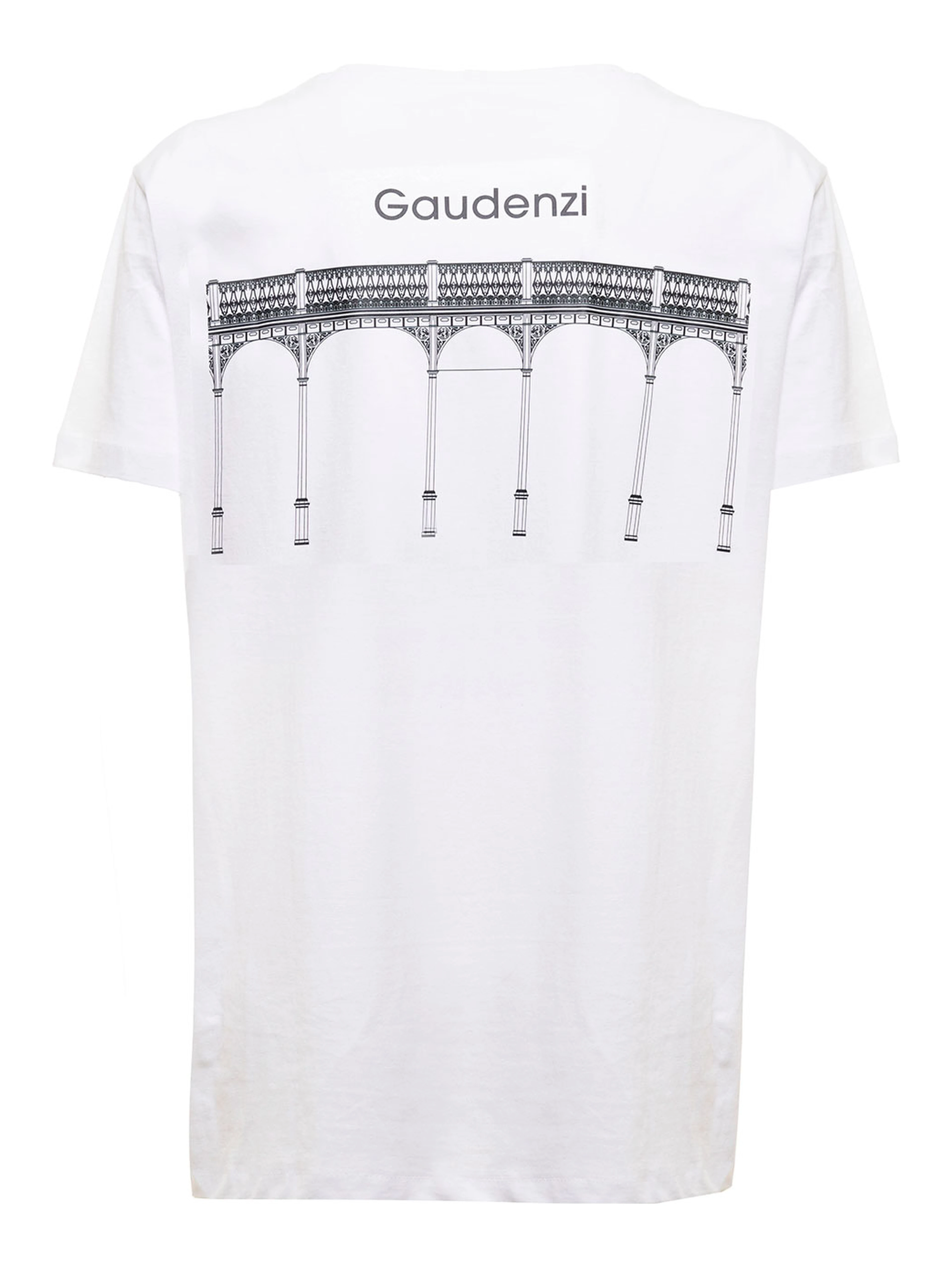 Gaudenzi Womans White Cotton T-shirt with  Logo Print