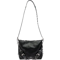 Voyou White Crossbody Bag with Logo and Buckle Detail in Leather Man