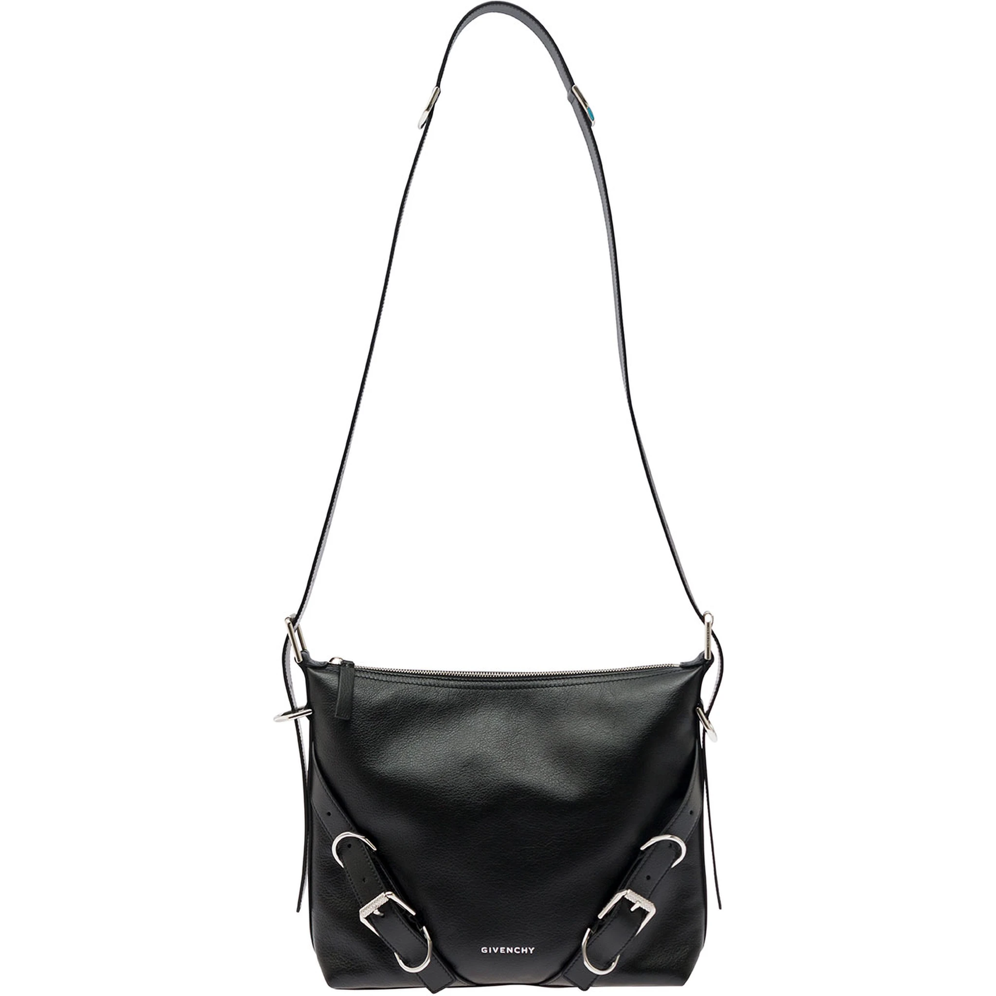 Voyou White Crossbody Bag with Logo and Buckle Detail in Leather Man