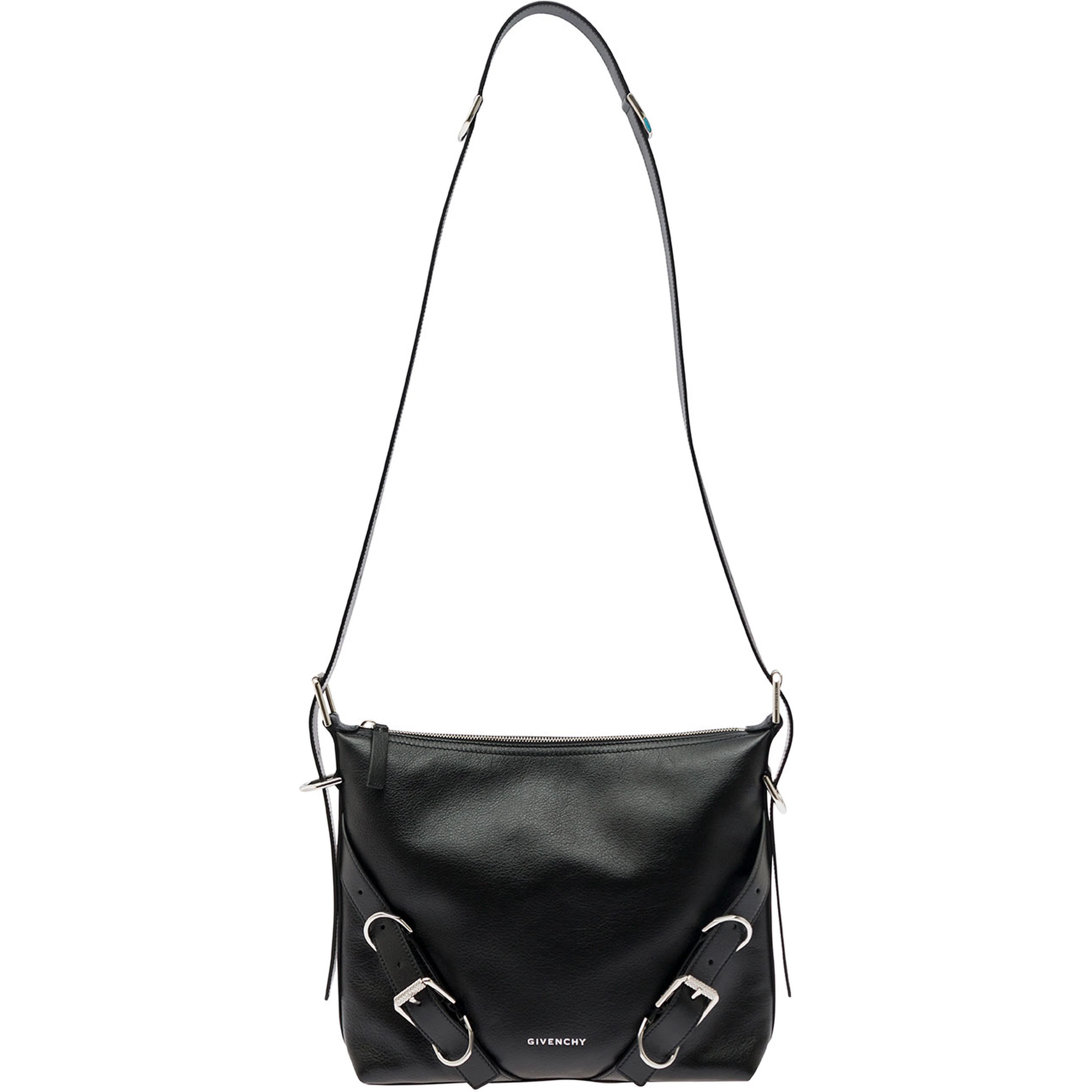 Voyou White Crossbody Bag with Logo and Buckle Detail in Leather Man