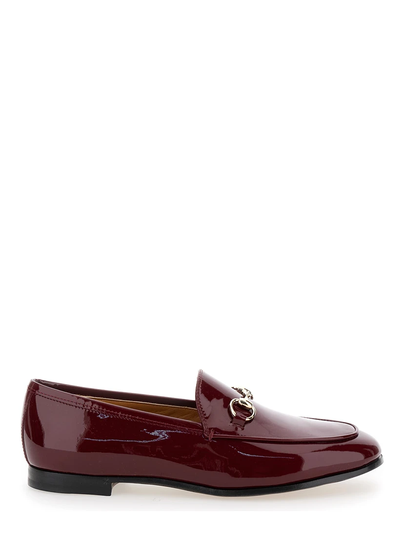 Jordan Bordeaux Loafers with Horsebit Detail in Patent Leather Woman