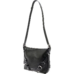 Voyou White Crossbody Bag with Logo and Buckle Detail in Leather Man