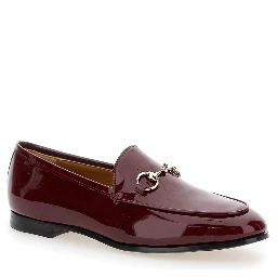 Jordan Bordeaux Loafers with Horsebit Detail in Patent Leather Woman