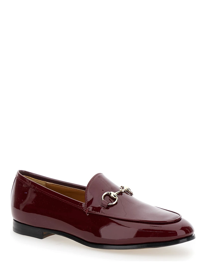Jordan Bordeaux Loafers with Horsebit Detail in Patent Leather Woman