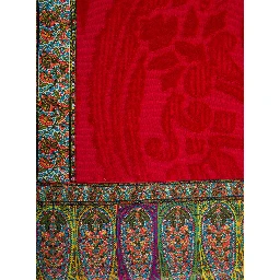 Red Beach Towel with Contrasting Lining in Cotton Home