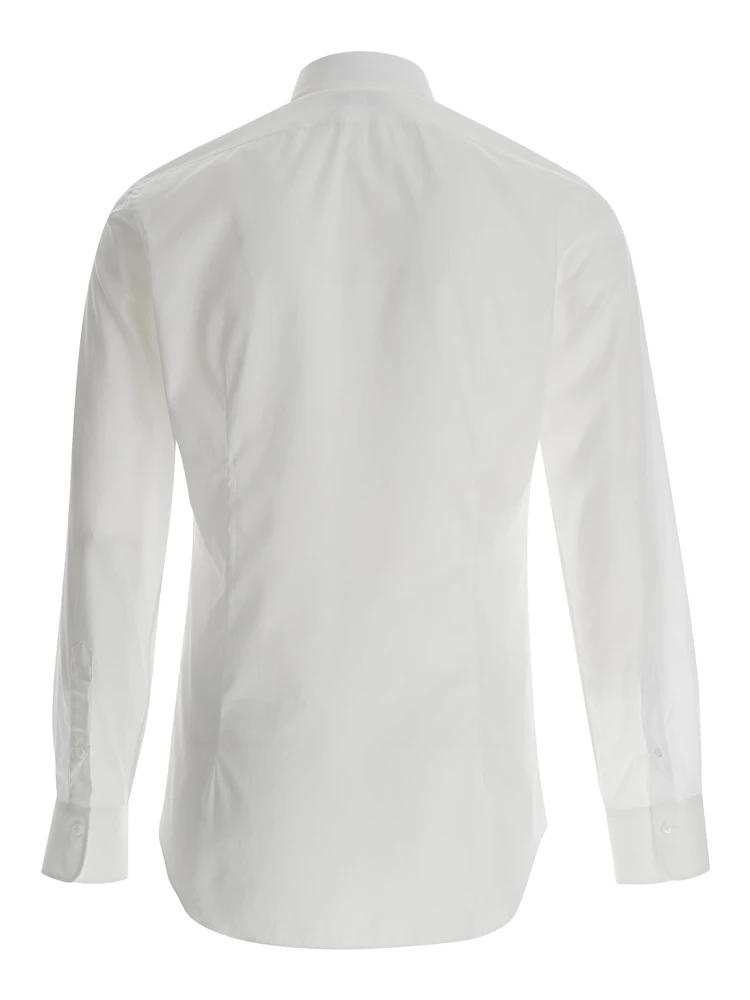 White Shirt with Classic Collar in Cotton Man alternative