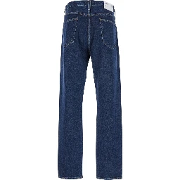 Blue Five-Pocket Jeans in Denim Man