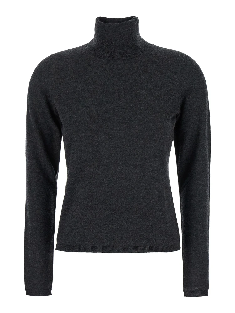 Adda Grey High Neck Sweater in Cashmere Woman
