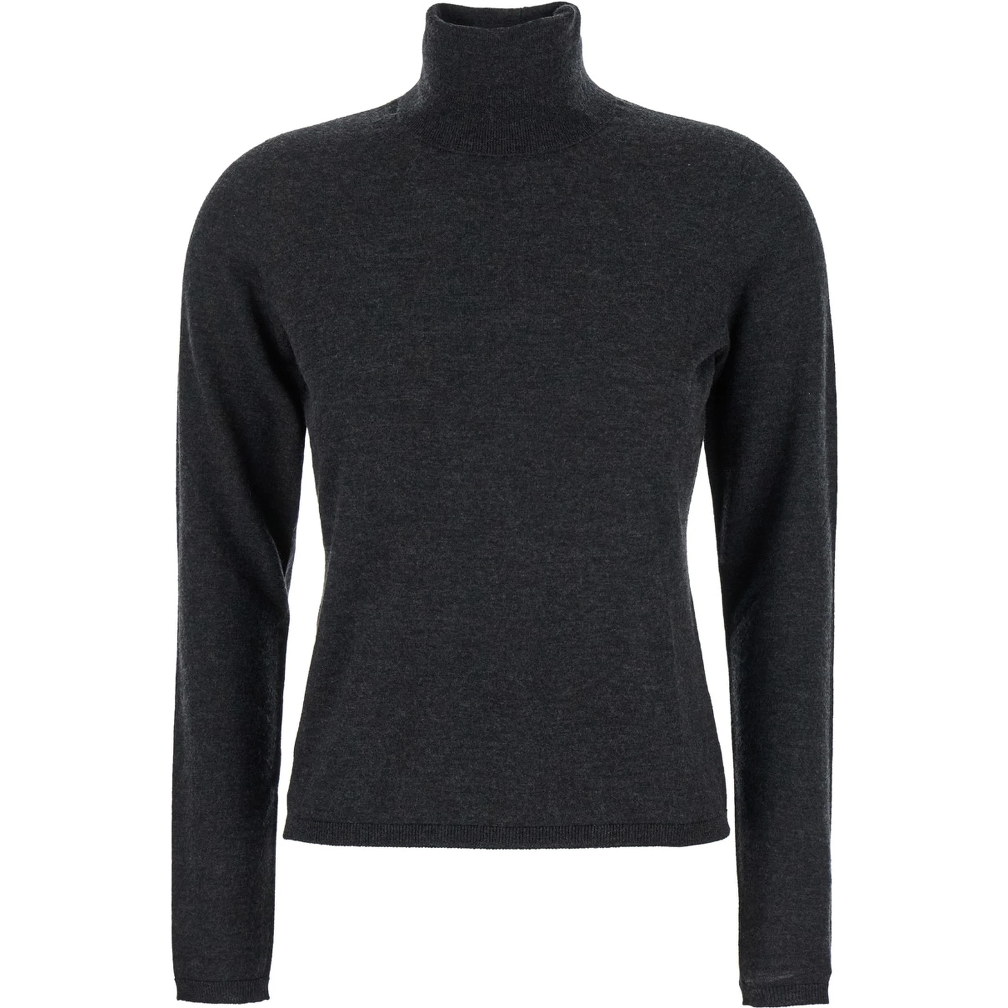 كنزة Adda الرمادية ذات الرقبة العالية من الكشمير للنساء