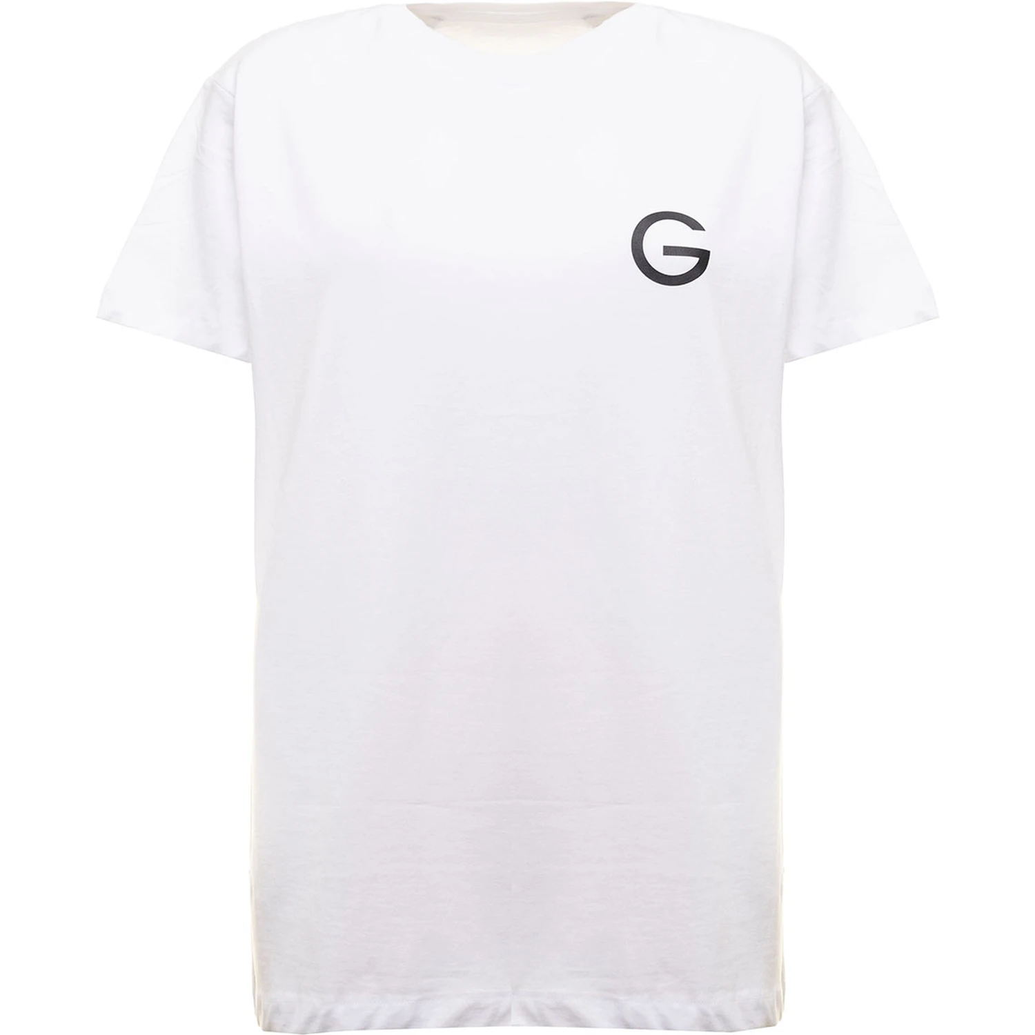 Gaudenzi Womans White Cotton T-shirt with Logo Print