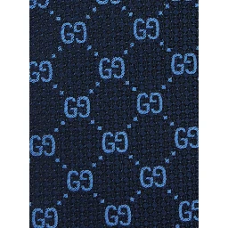 Blue Tie with GG All-Over Motif in Silk Man