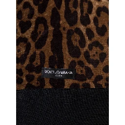 Multicolor Kimono Bathrobe with All-Over Leopard Print in Cotton Dolce & Gabbana