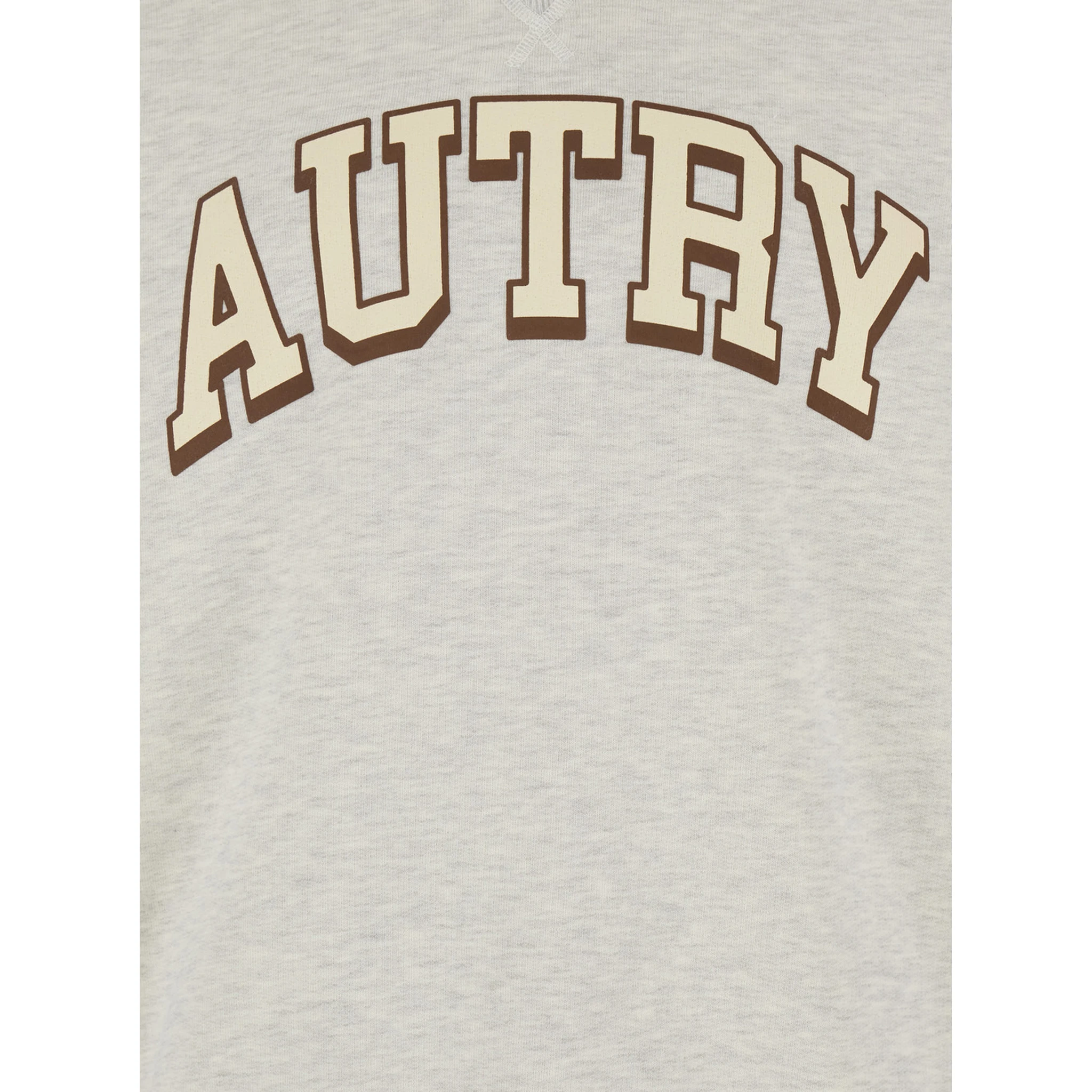 Grey Crewneck Sweatshirt with Logo Print in Jersey Man