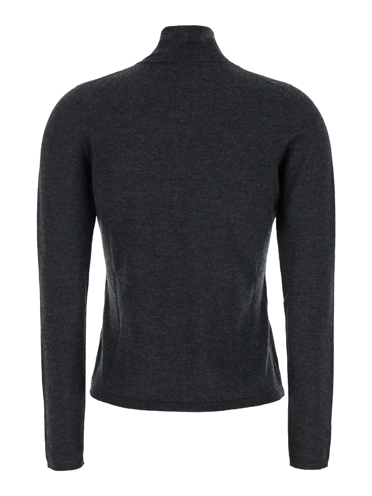 Adda Grey High Neck Sweater in Cashmere Woman alternative