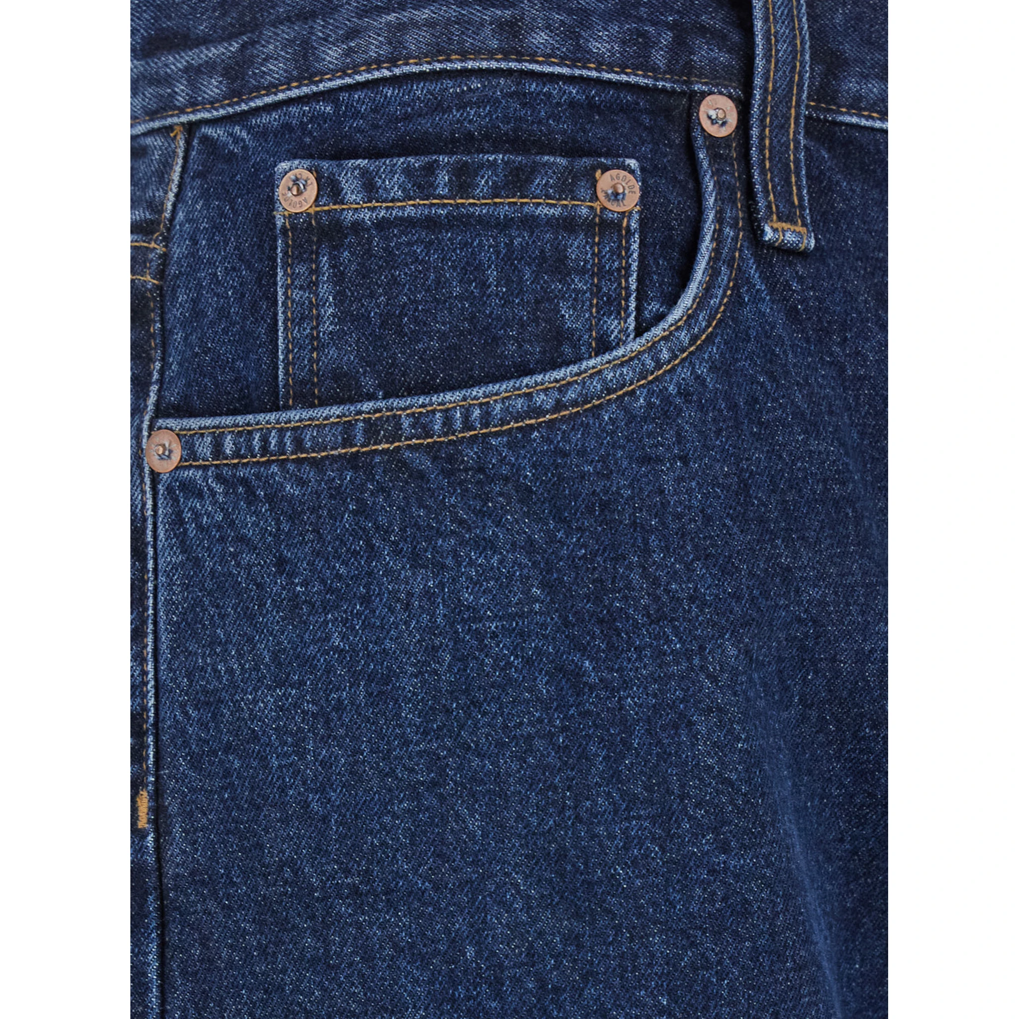 Blue Five-Pocket Jeans in Denim Man
