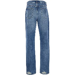 Blue Five Pocket Denim Jeans in Man