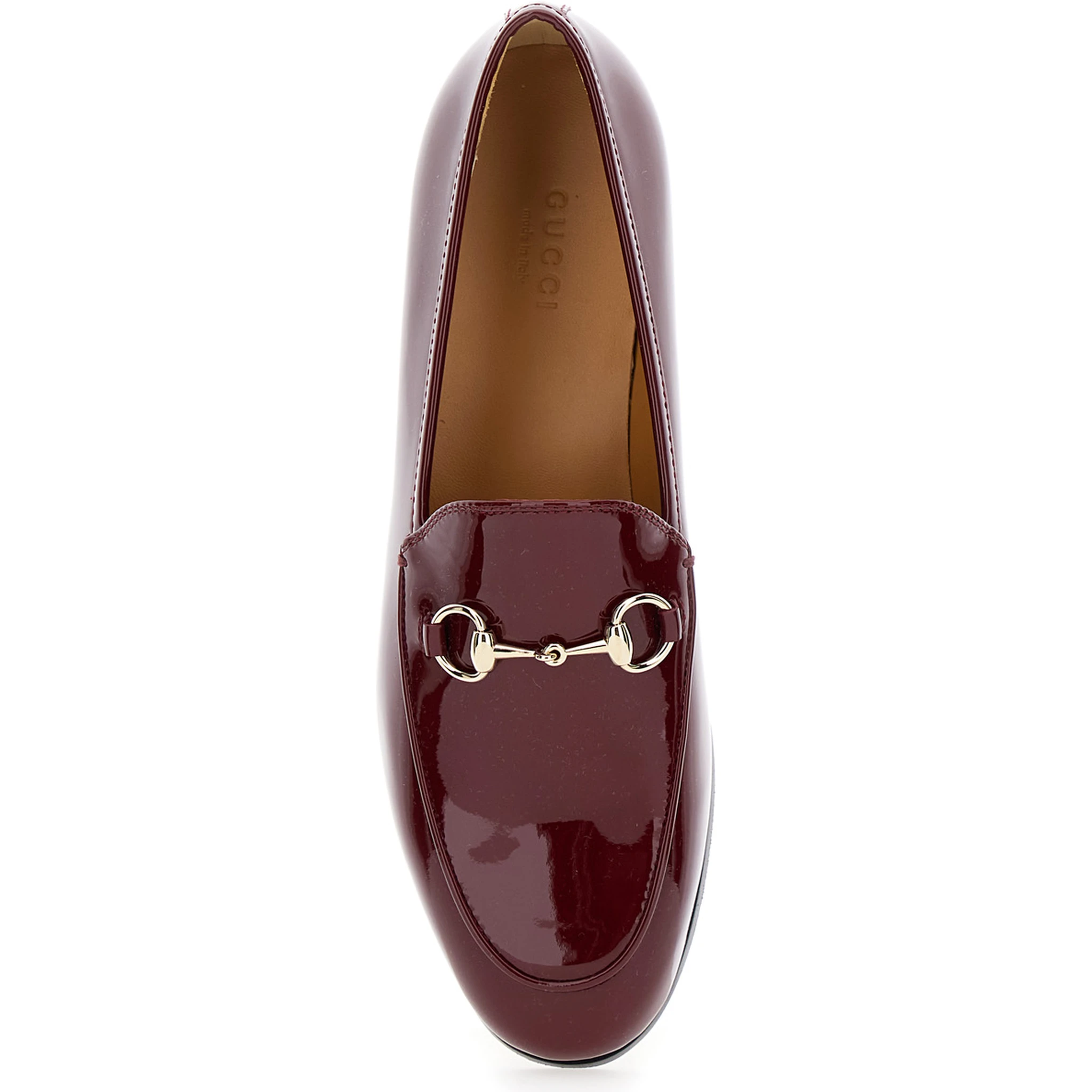 Jordan Bordeaux Loafers with Horsebit Detail in Patent Leather Woman