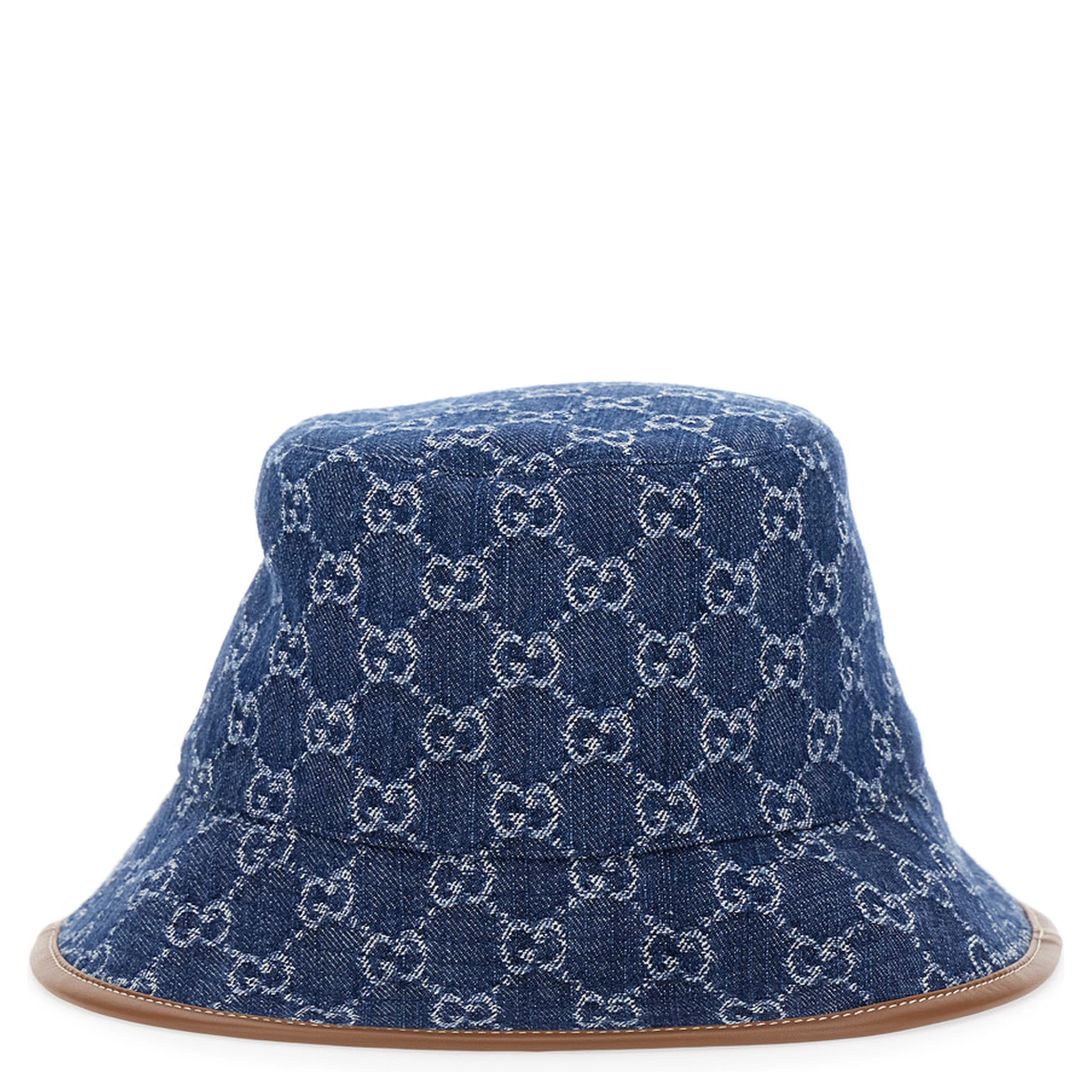 Blue Bucket Hat in GG Canvas Woman